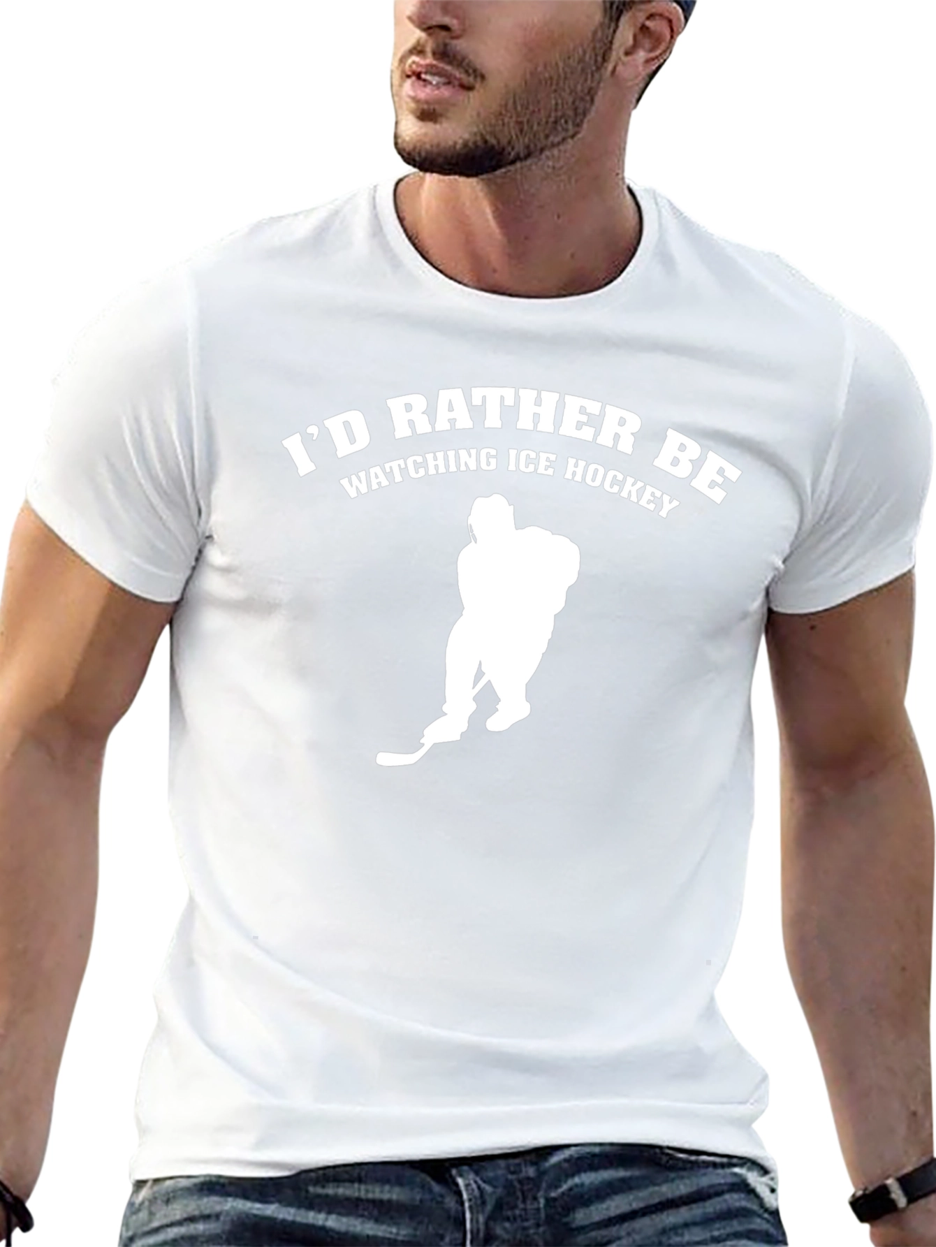 Ice Hockey Fan T-Shirt - Black Tee