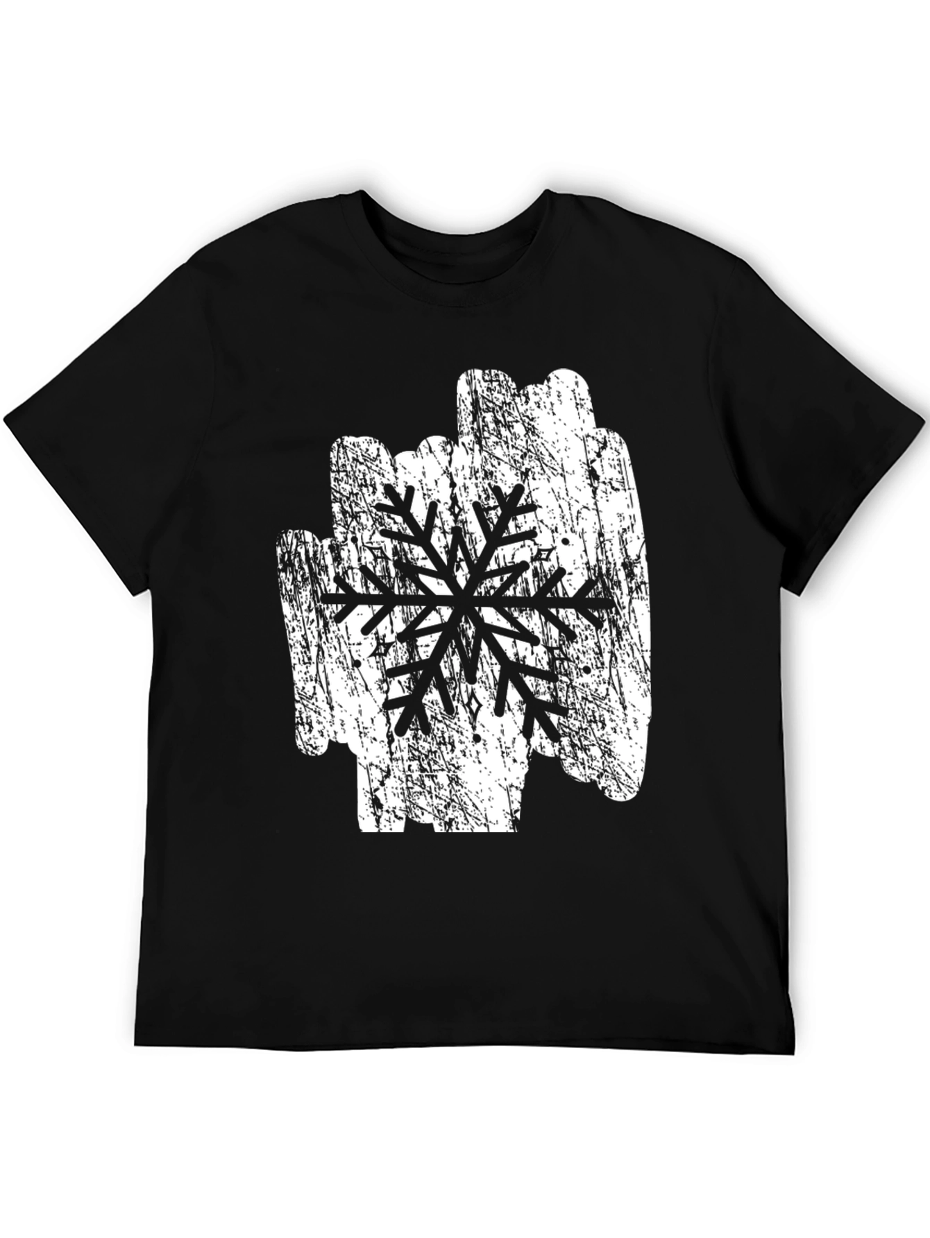 Snowflake Graphic T-Shirt - Black