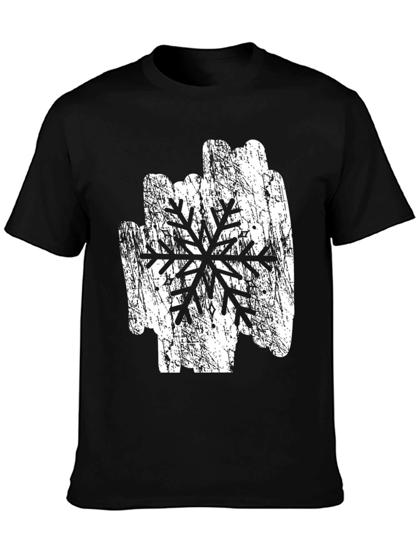 Snowflake Graphic T-Shirt - Black