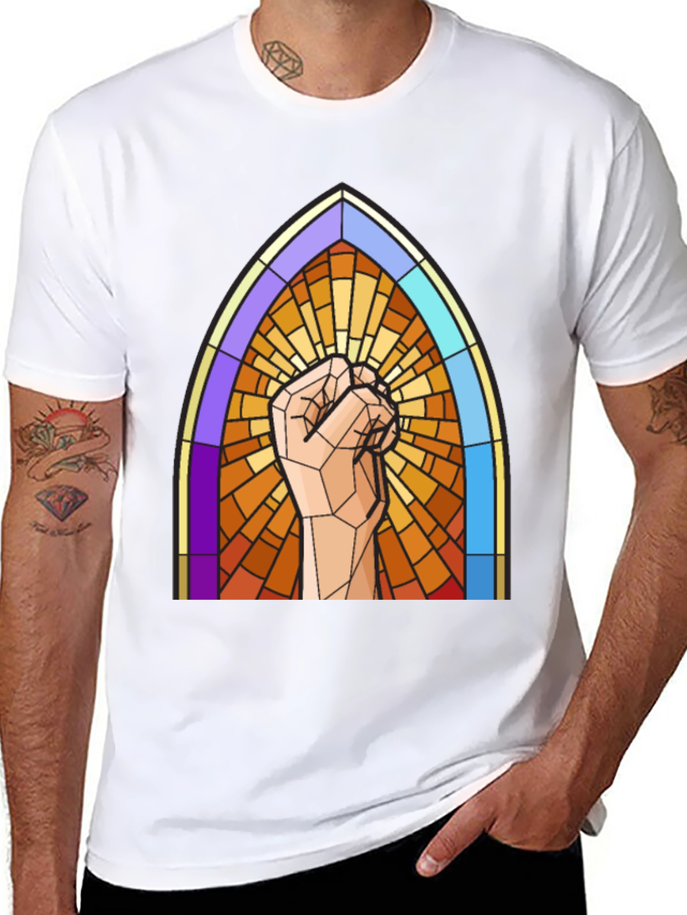 Stained Glass Fist T-Shirt