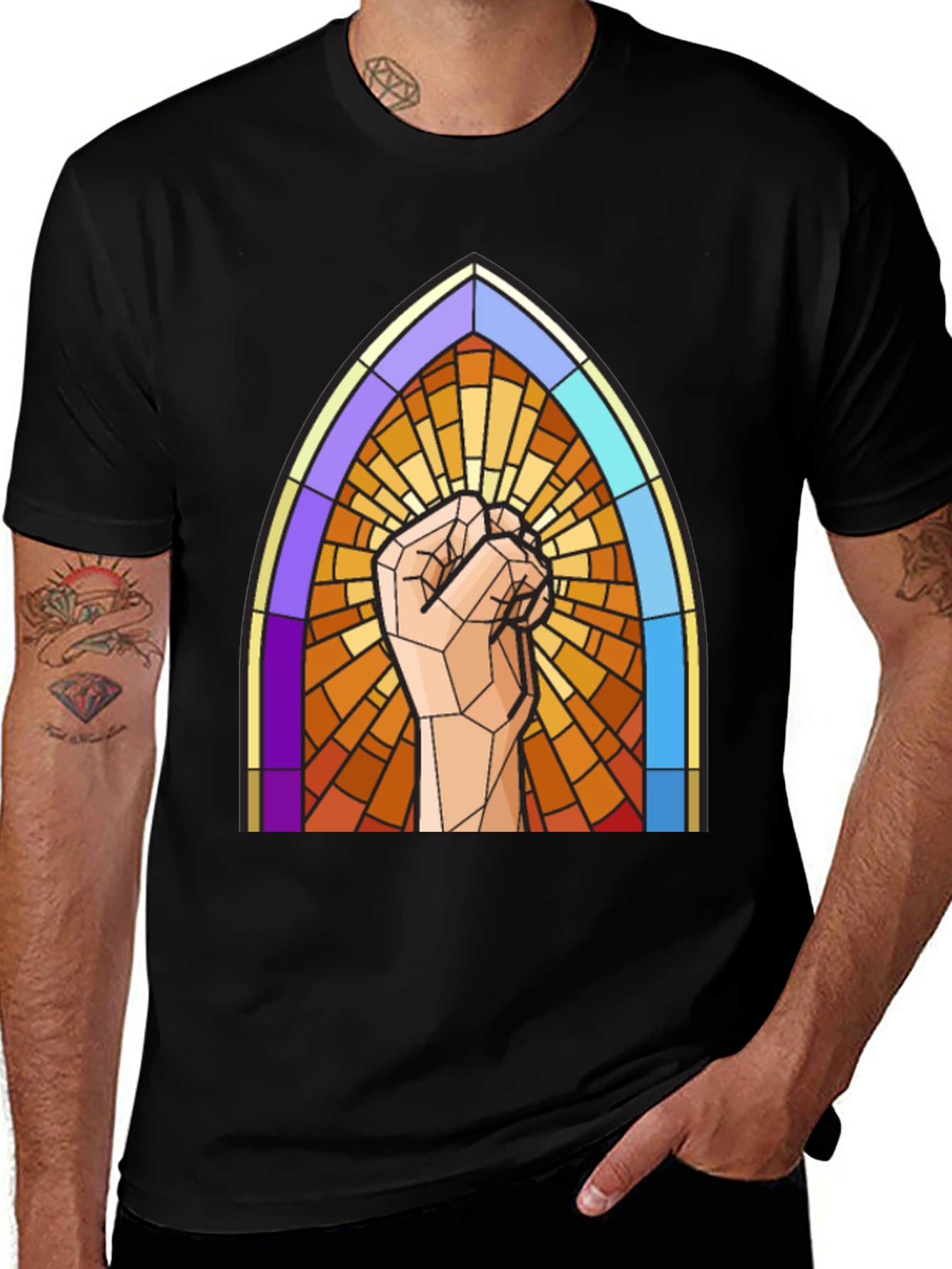 Stained Glass Fist T-Shirt
