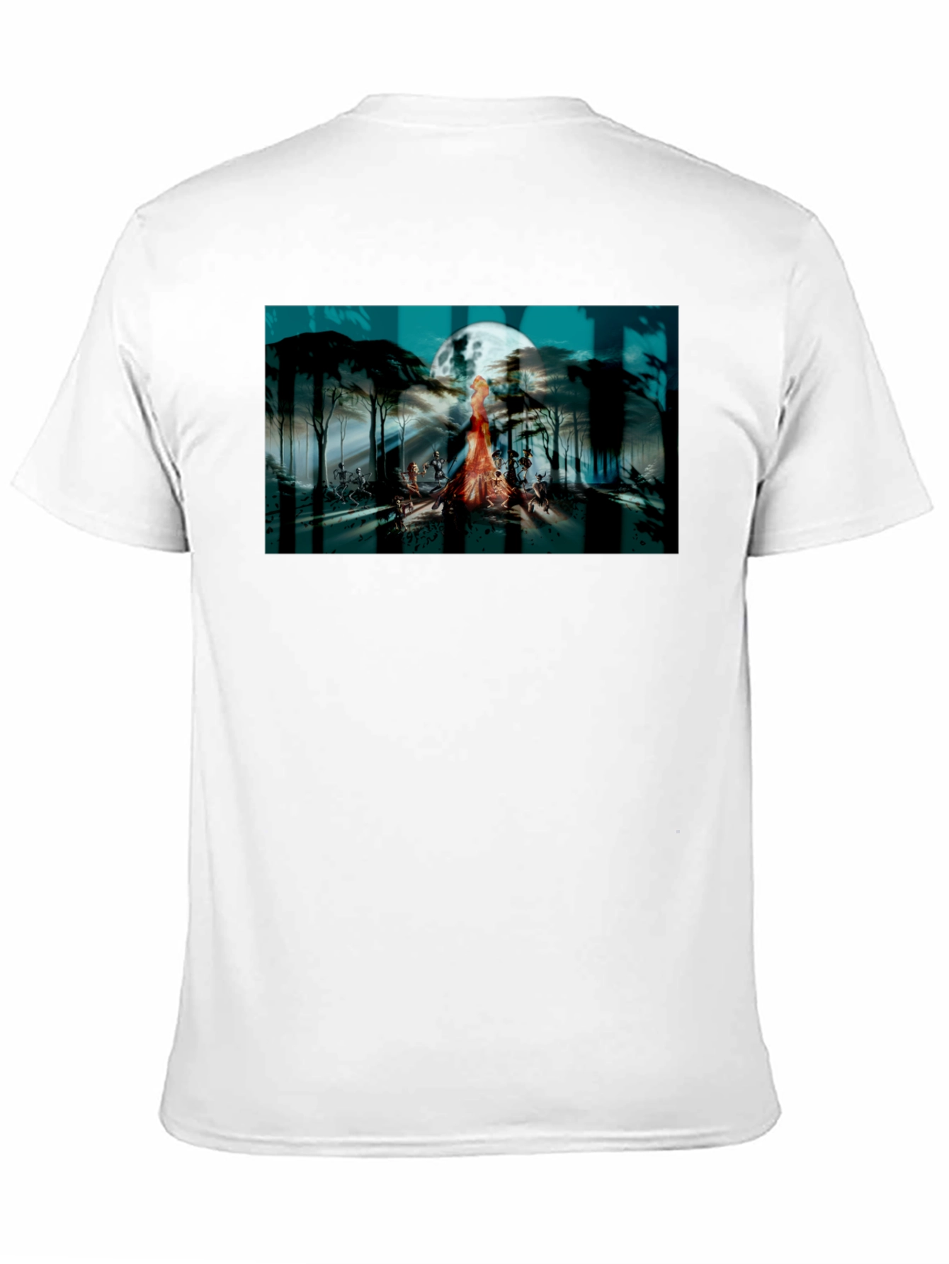 Eerie Moonlit Gathering Graphic T-Shirt