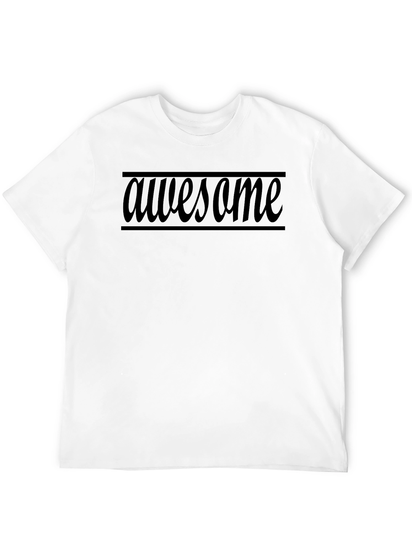 Awesome Black Graphic Tee - Mens Casual Style