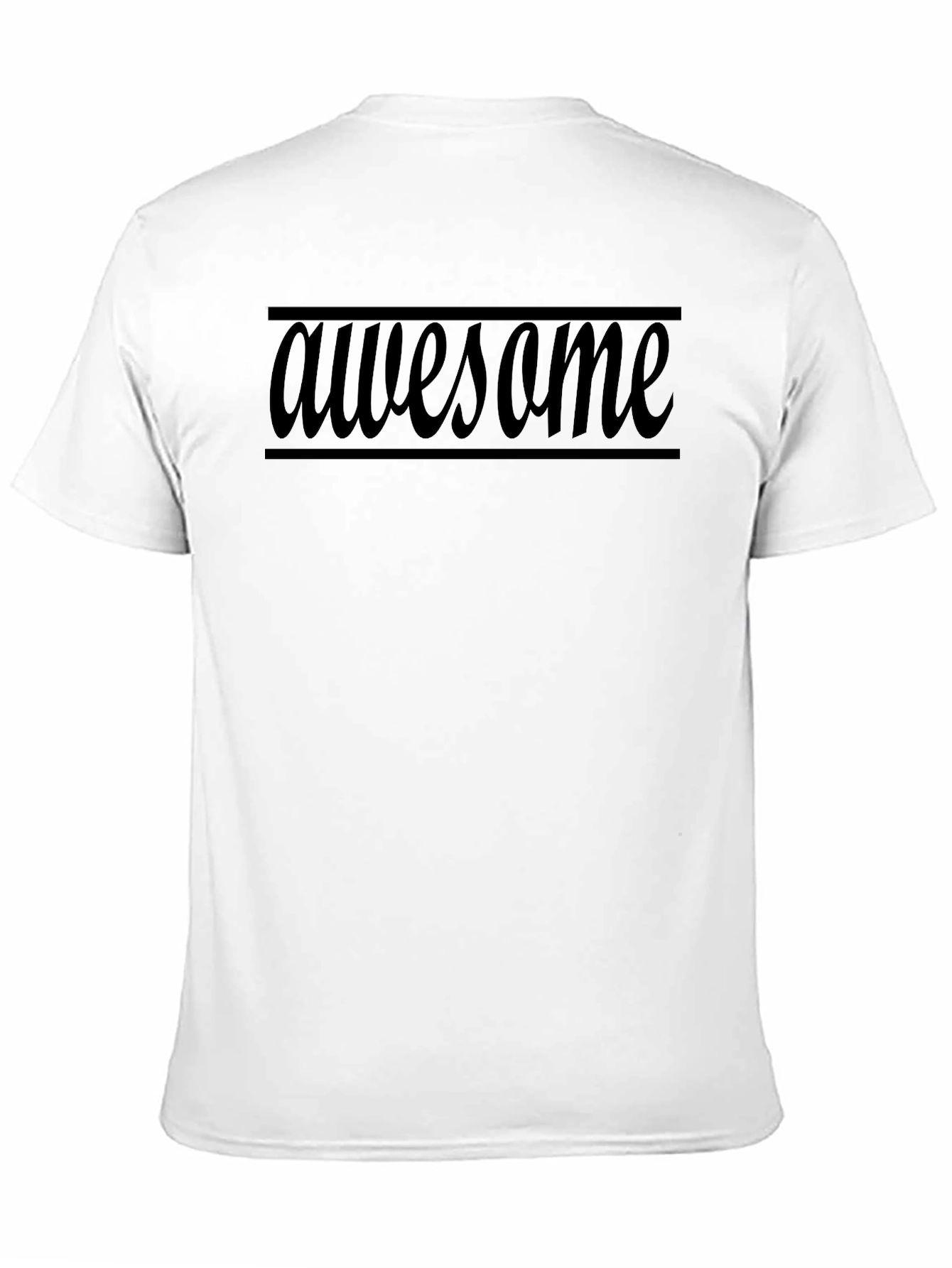 Awesome Black Graphic Tee - Mens Casual Style