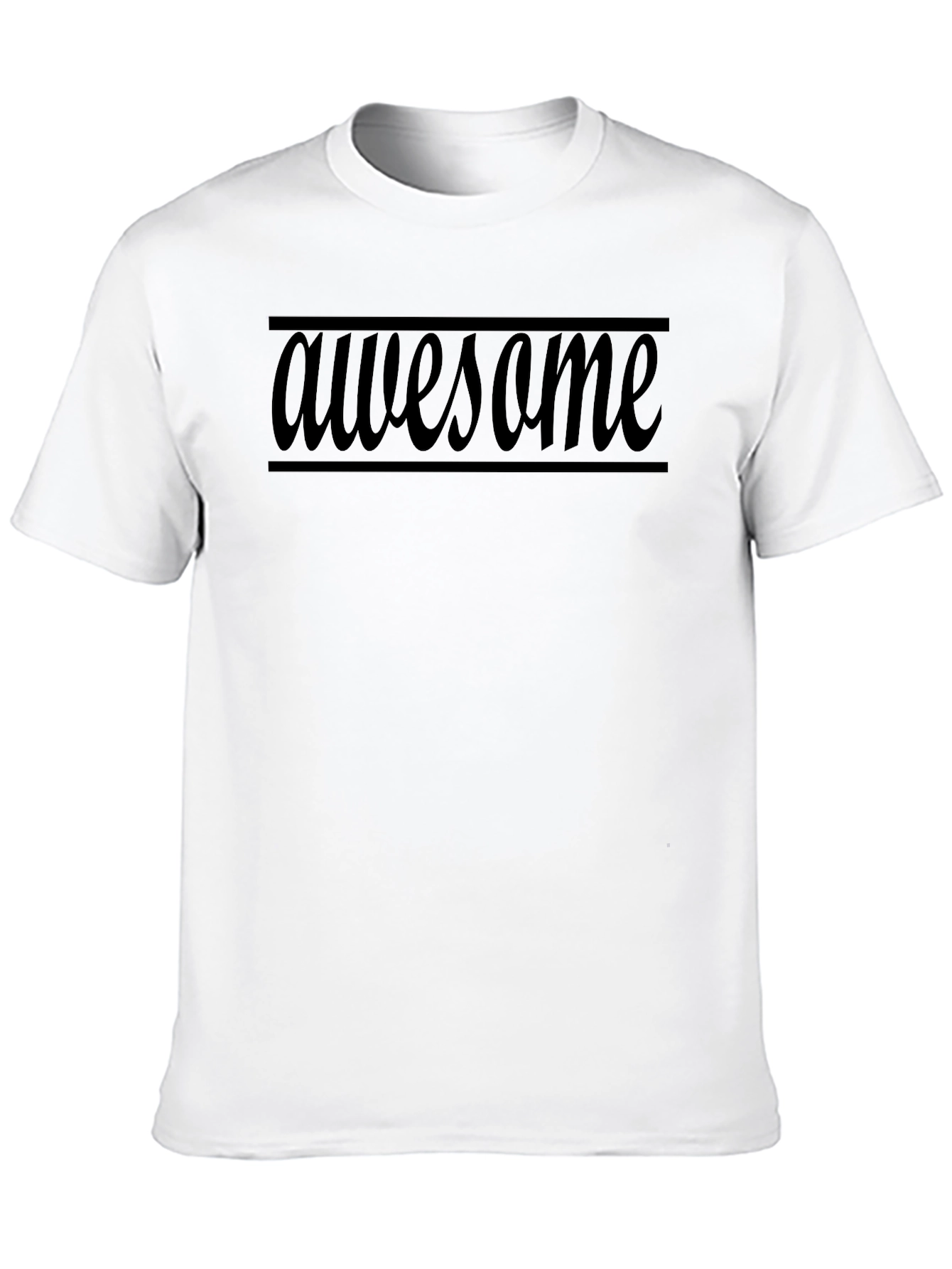 Awesome Black Graphic Tee - Mens Casual Style