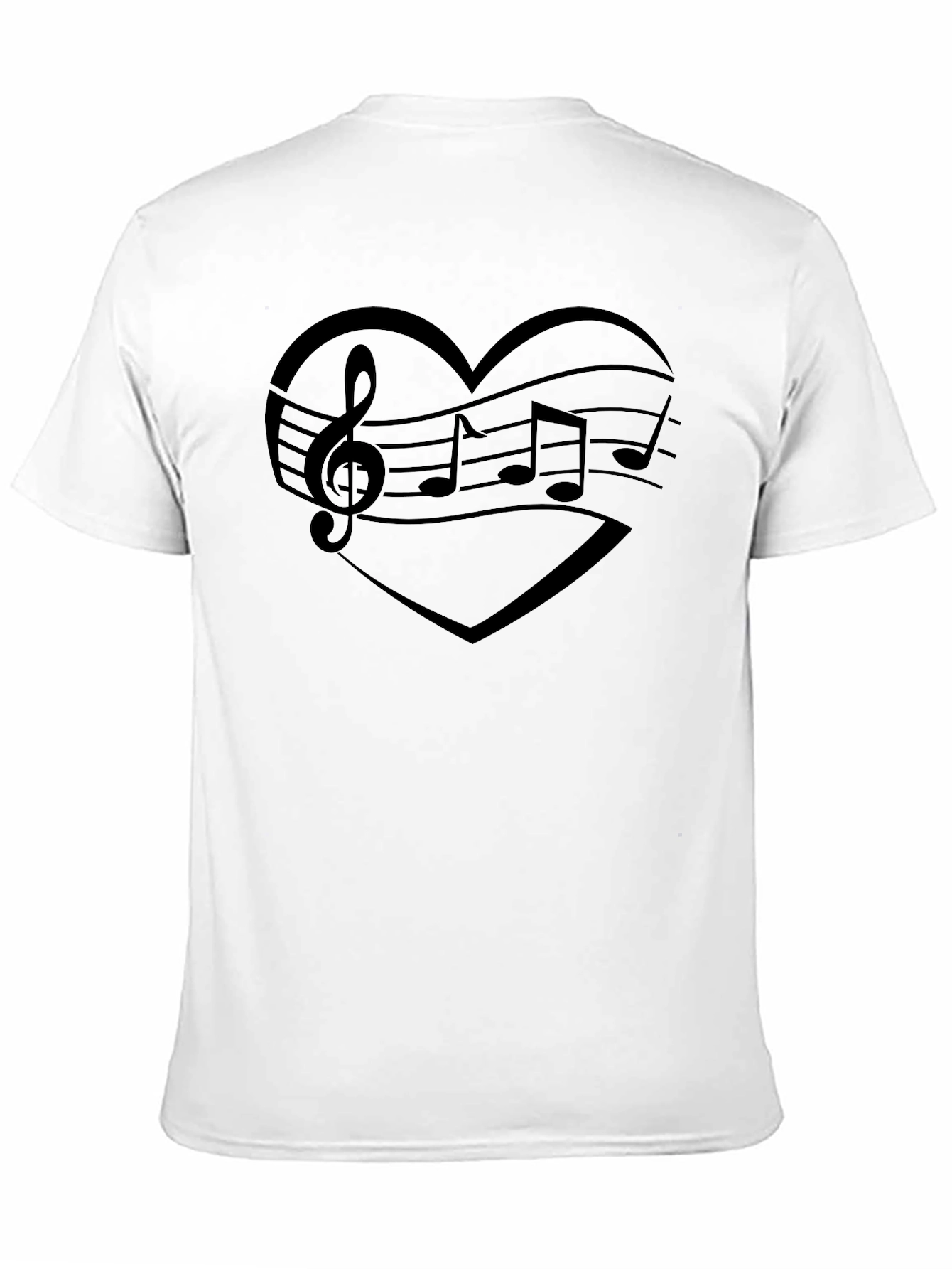 Music Heart Graphic Tee - Mens Black T-Shirt