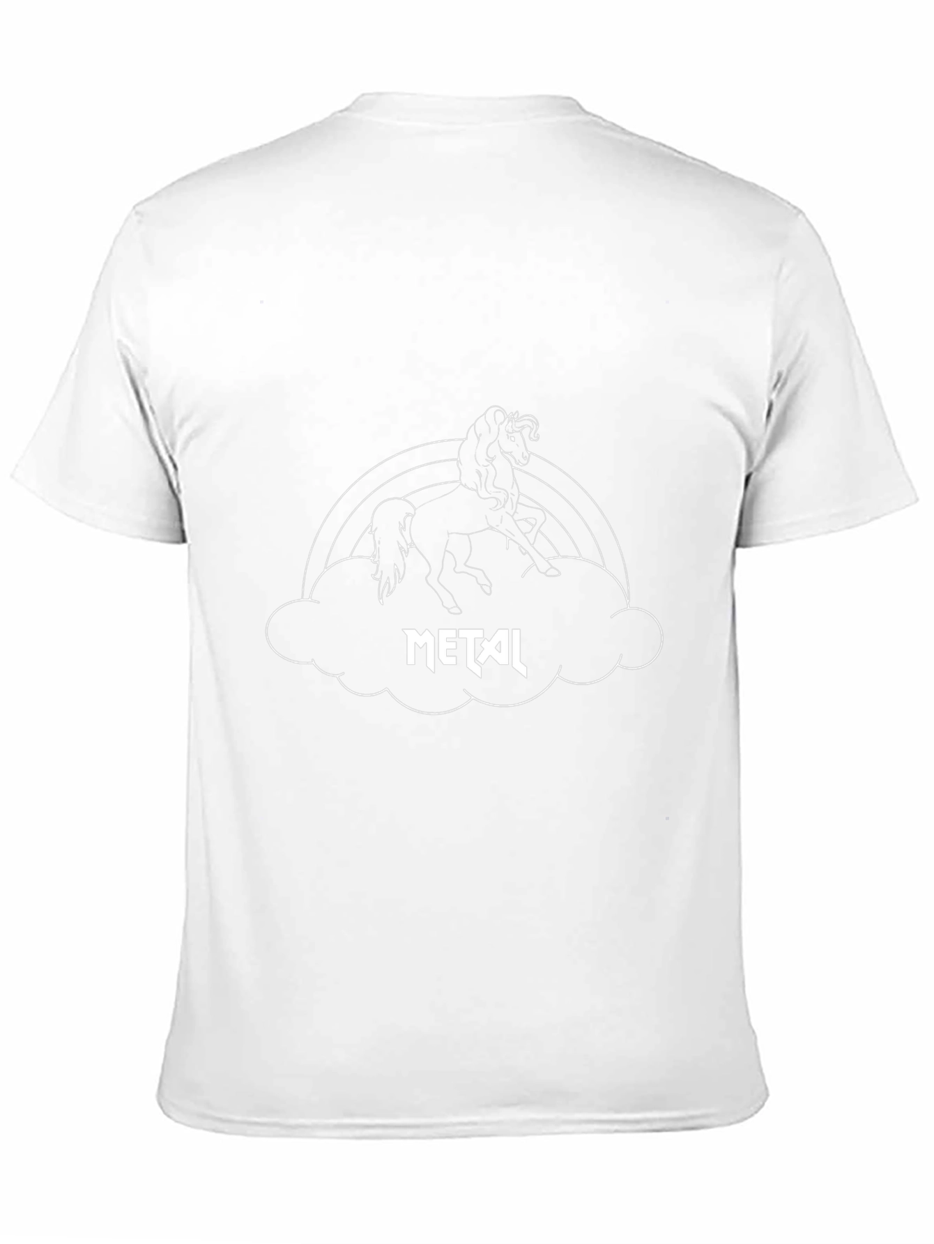 Unicorn Metal Graphic T-Shirt - Black