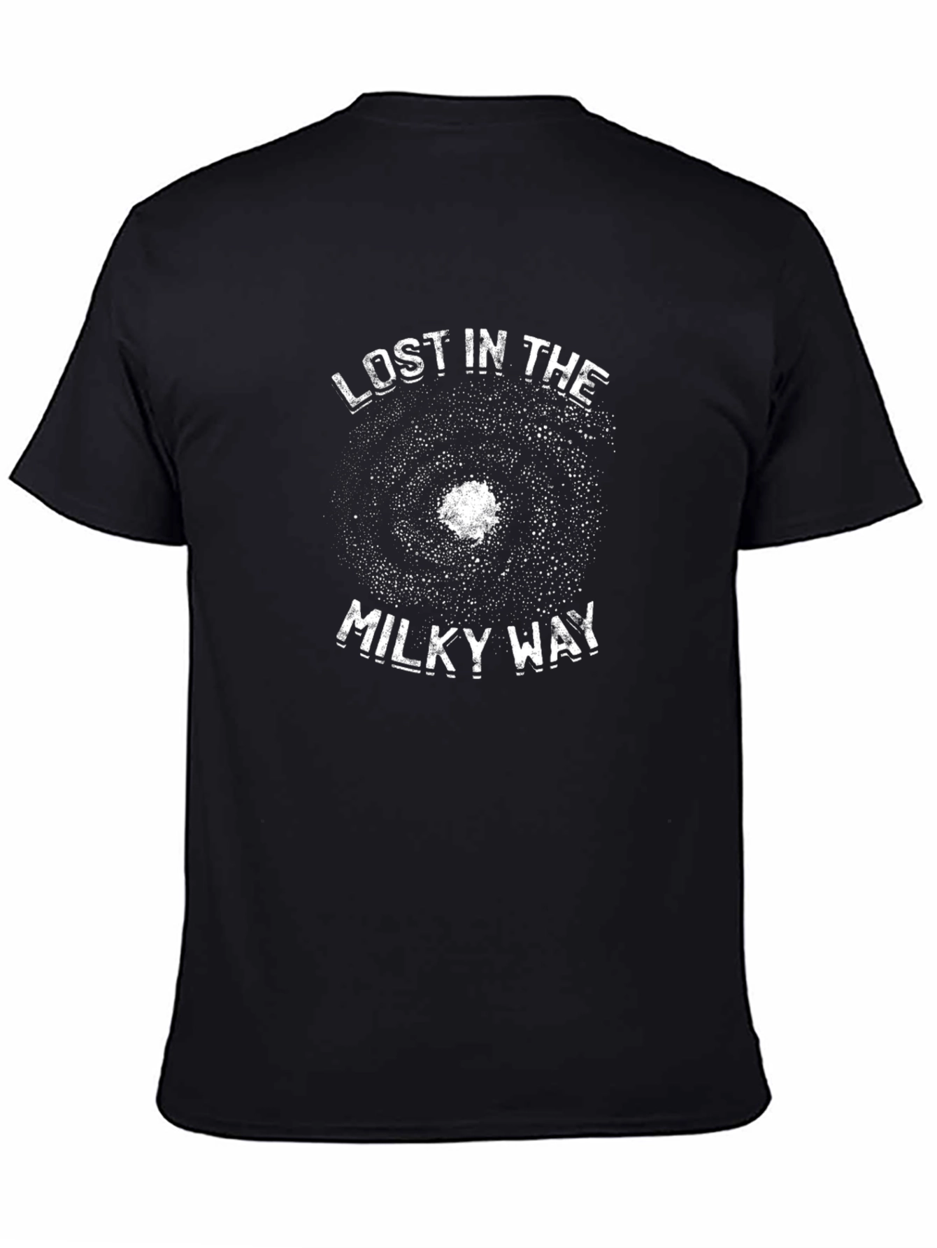 Lost In The Milky Way Black T-Shirt