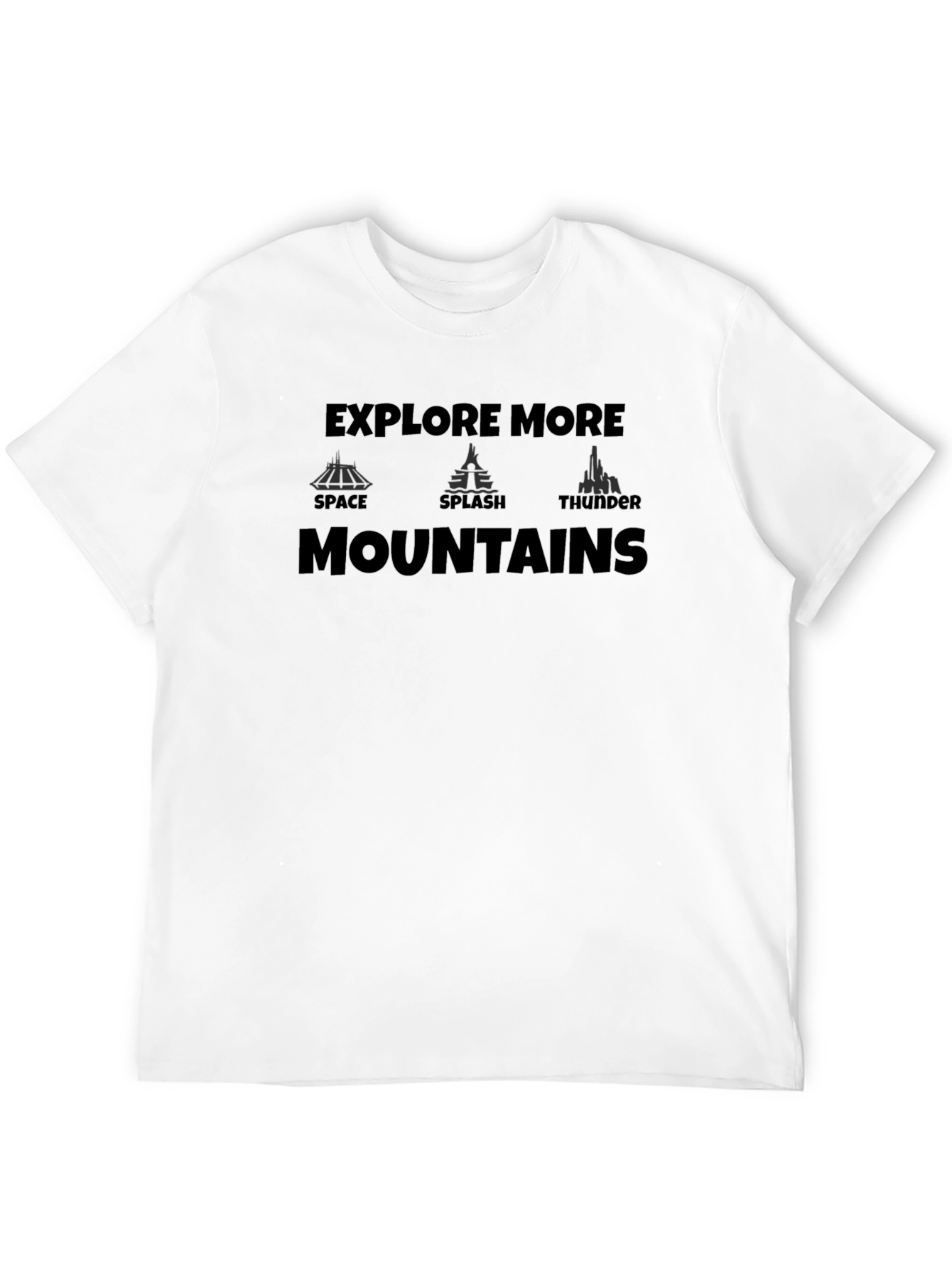 Explore More Mountains Black Graphic T-Shirt