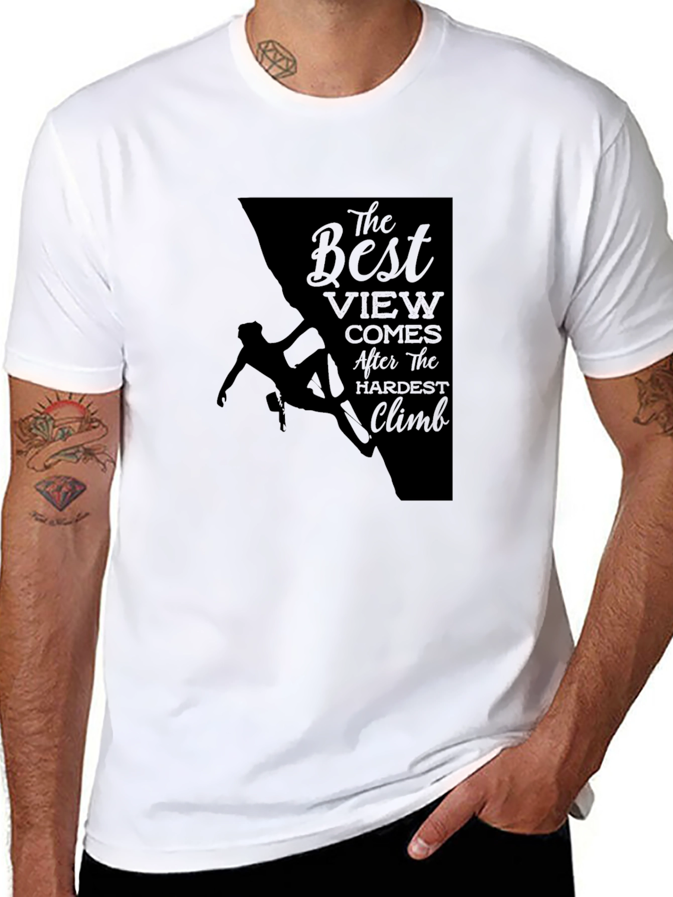 Climbing T-Shirt: The Best View After Hardest Climb