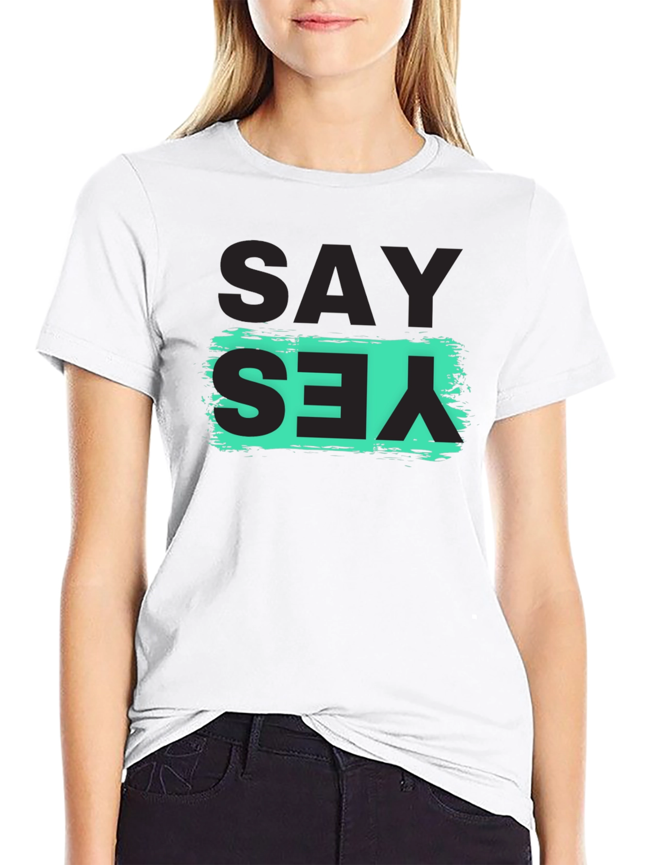 Say Yes Graphic Tee - Trendy T-Shirt