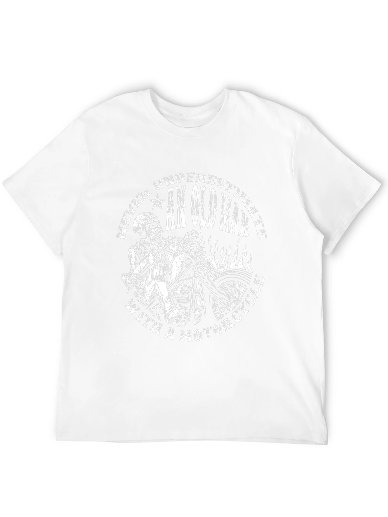 Never Underestimate Old Man With Motorcycle T-Shirt