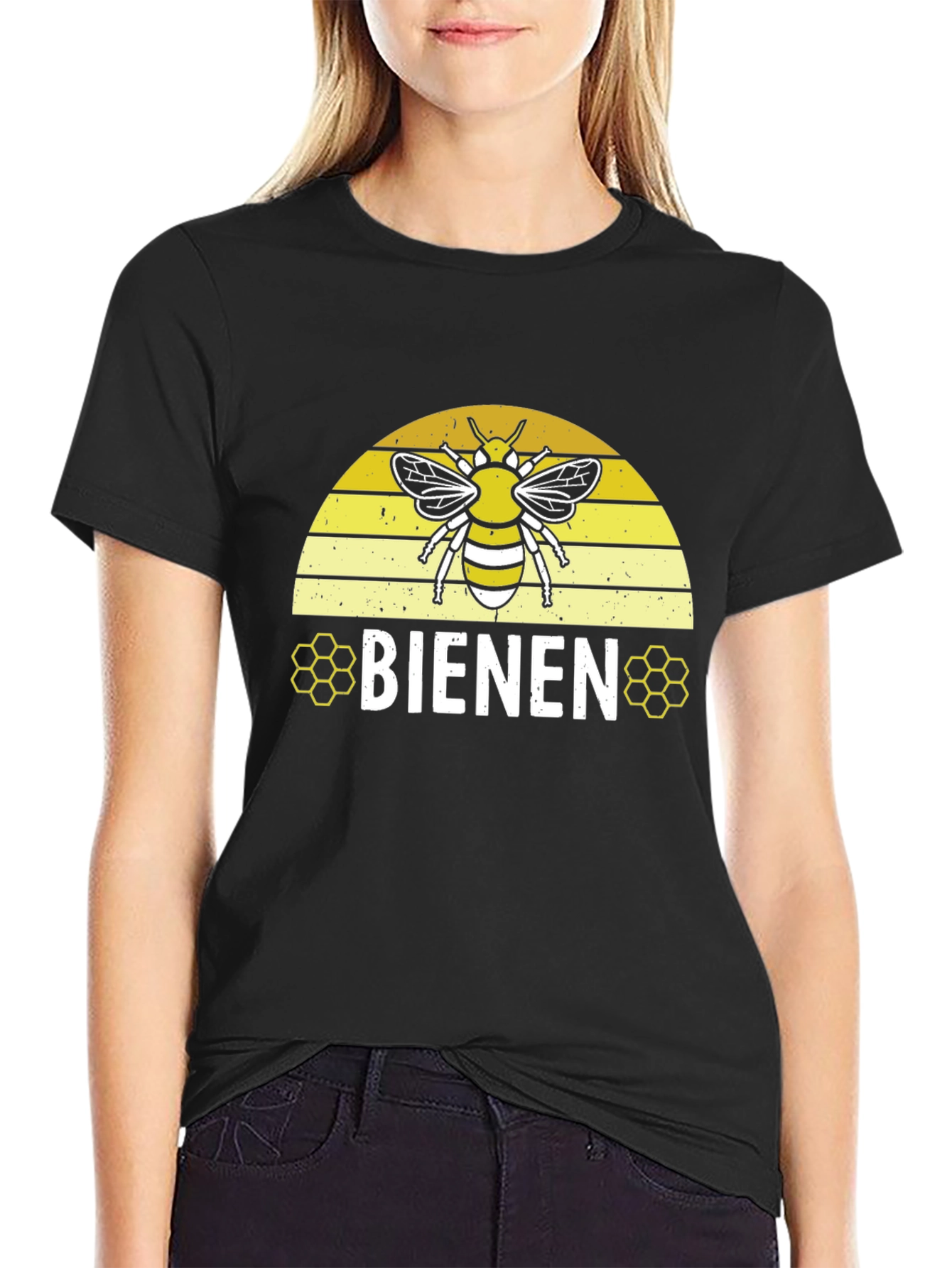 Bienen Bee T-Shirt - Honeycomb Design