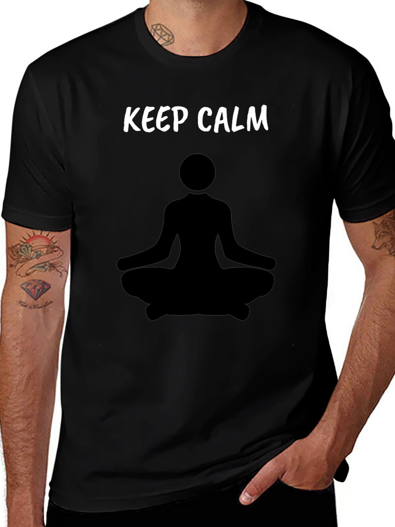 Keep Calm Meditation T-Shirt - Relaxed Fit