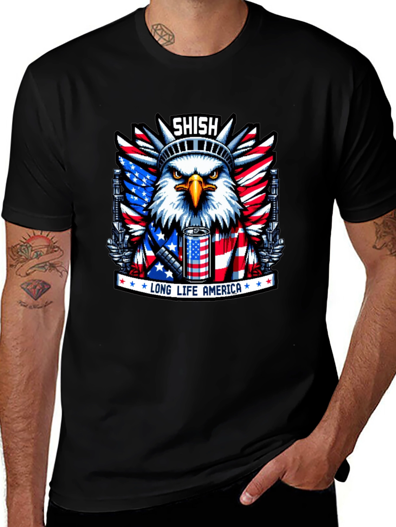 Shish Long Life America Eagle T-Shirt