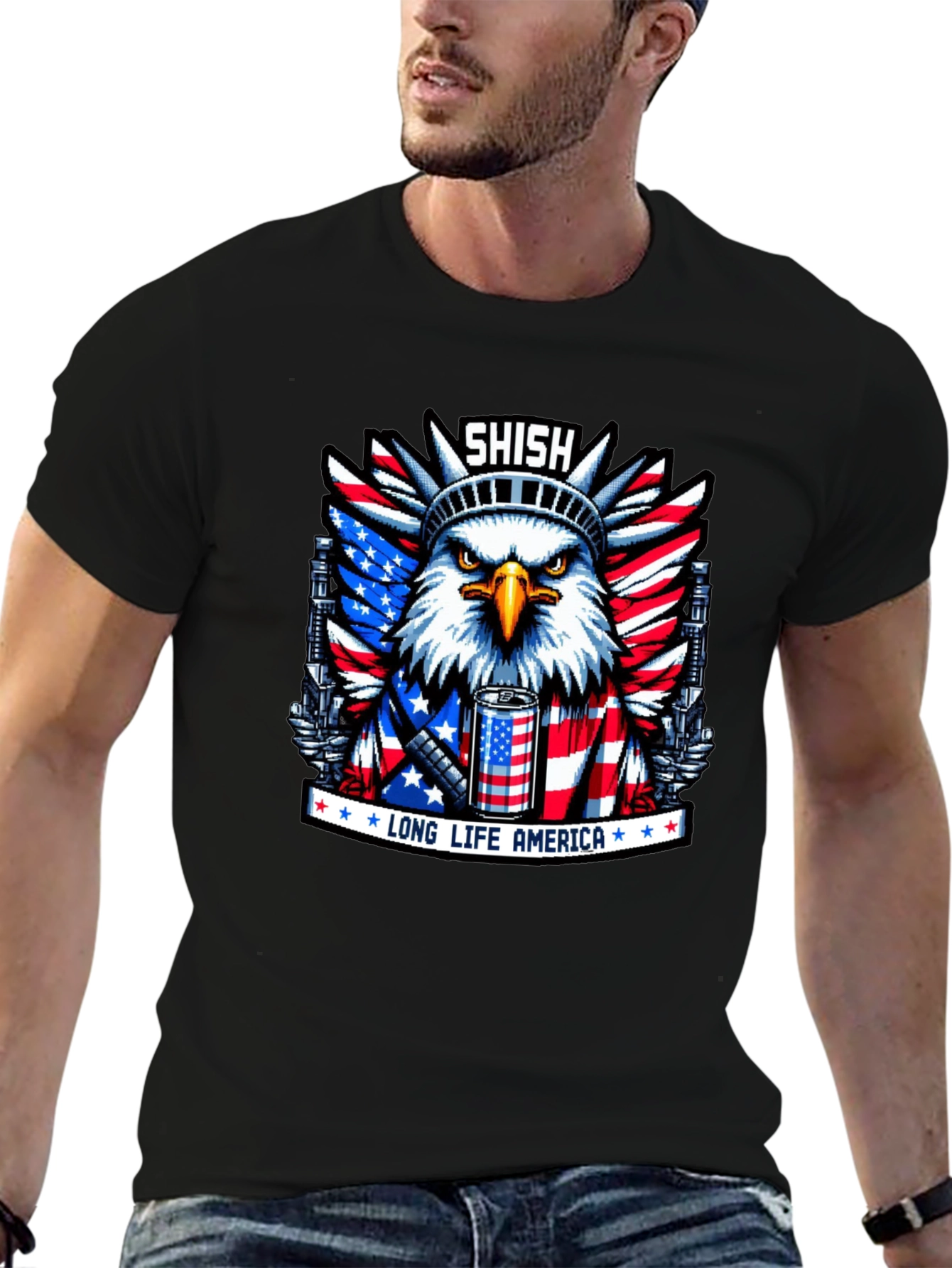Shish Long Life America Eagle T-Shirt