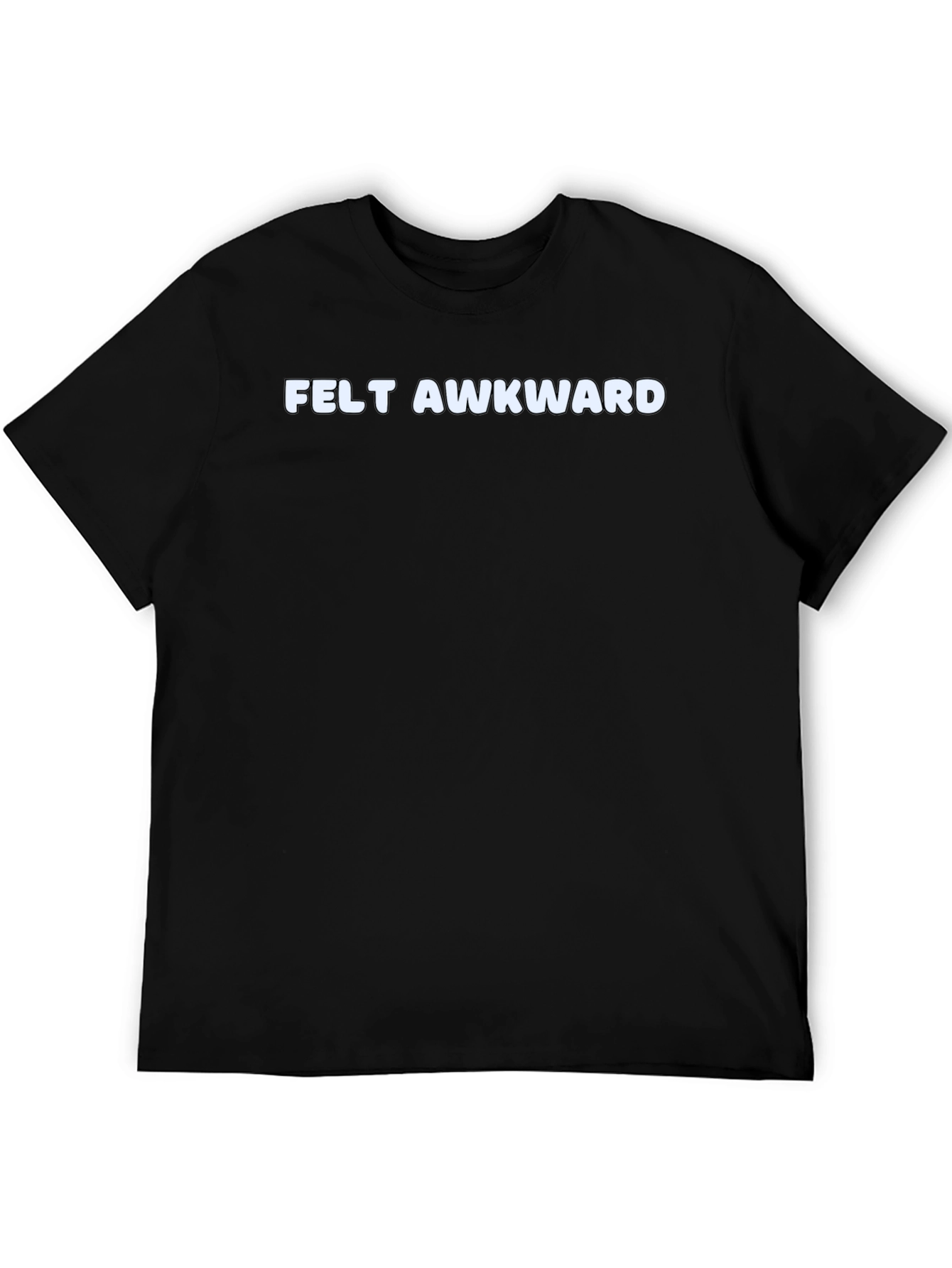 Felt Awkward Graphic Tee - Comfy Black T-Shirt