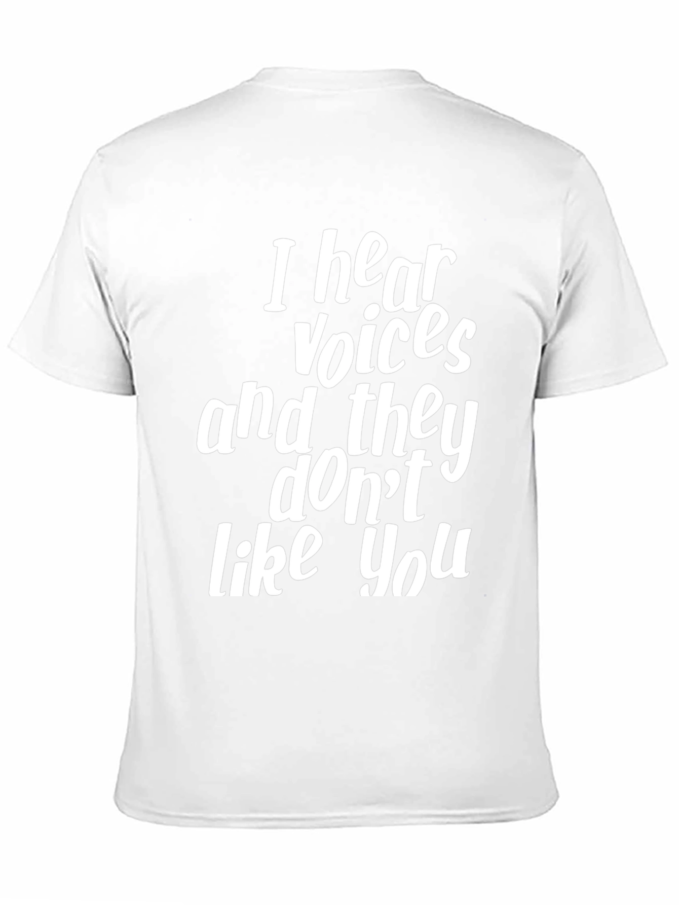 Funny I Hear Voices Graphic Tee - Black