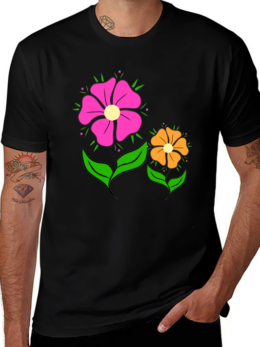 Floral Graphic T-Shirt - Funky Flower Power Tee