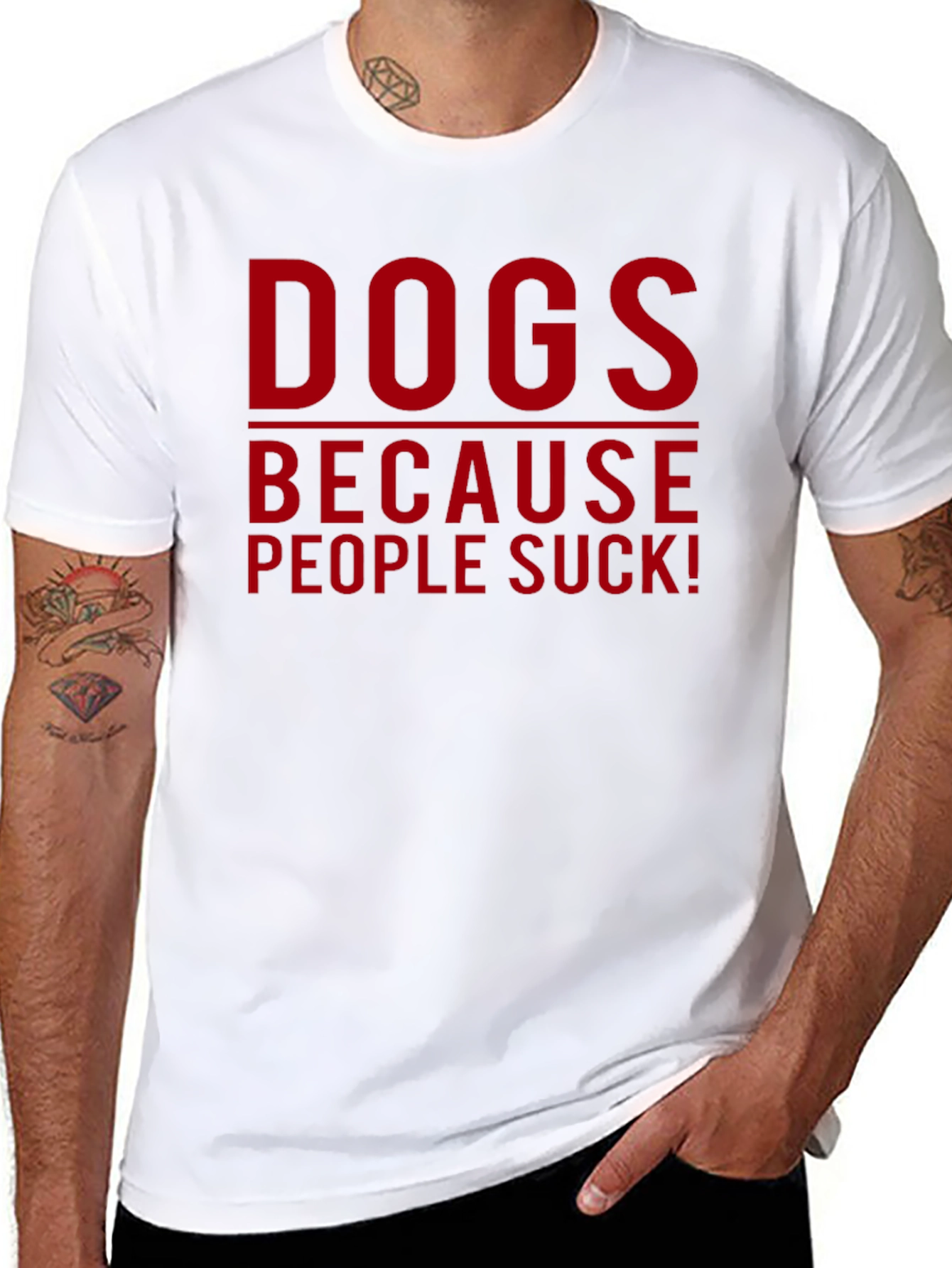 Dogs Because People Suck T-Shirt