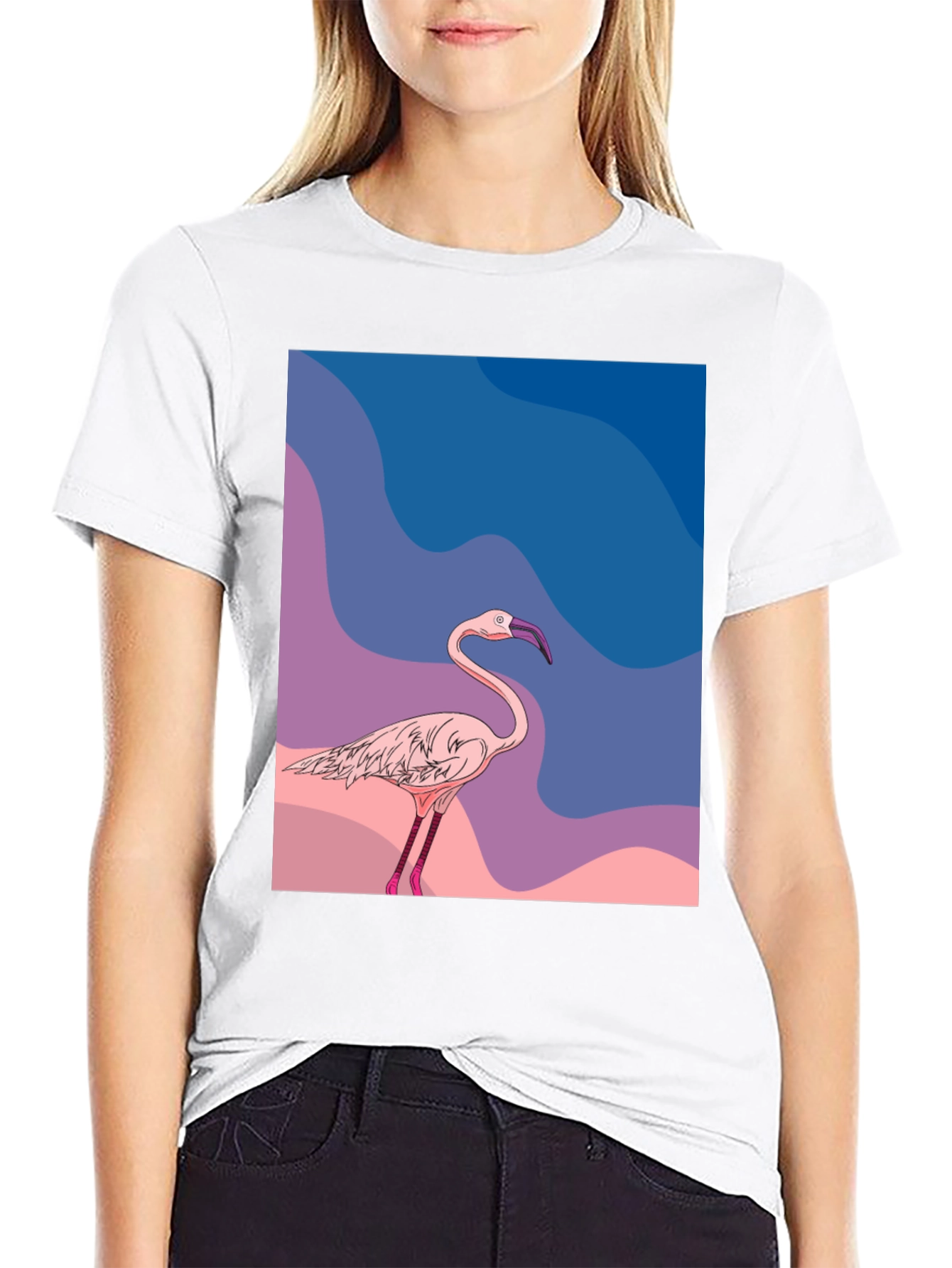 Flamingo Graphic Tee - Stylish Mens Black T-Shirt
