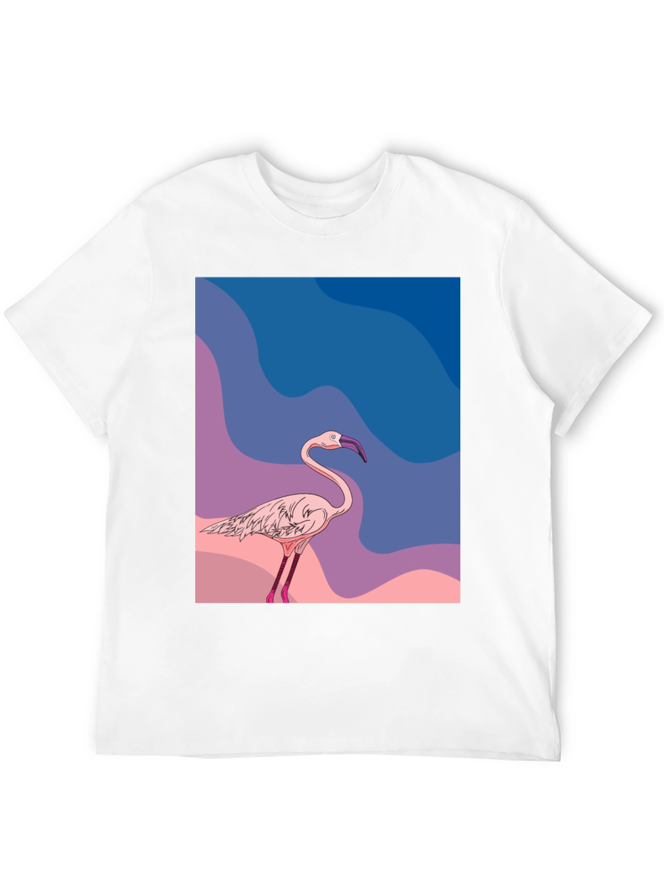 Flamingo Graphic Tee - Stylish Mens Black T-Shirt
