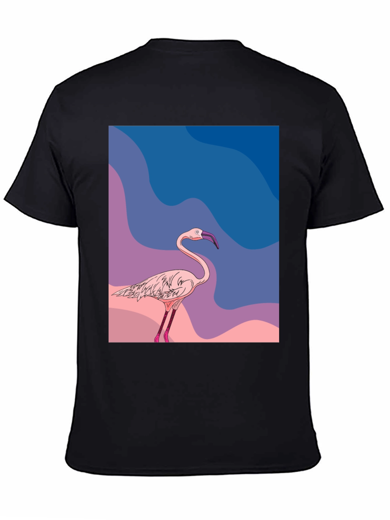 Flamingo Graphic Tee - Stylish Mens Black T-Shirt