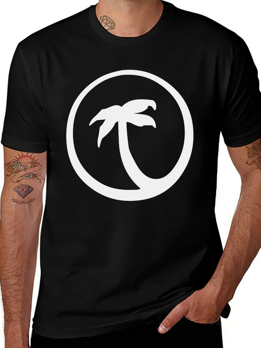 Black Palm Tree Circle Graphic Tee