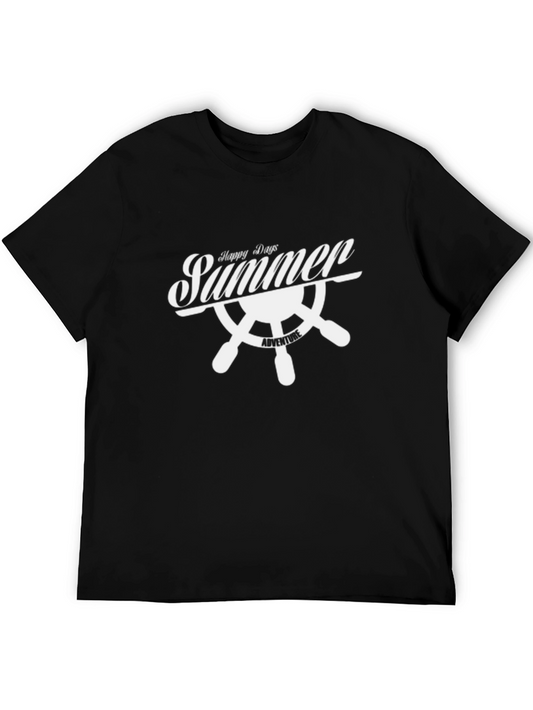Summer Adventure Black Graphic Tee