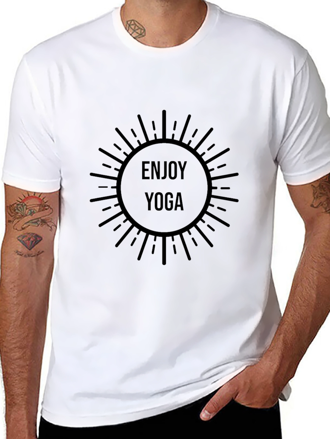 Enjoy Yoga Graphic Tee - Black