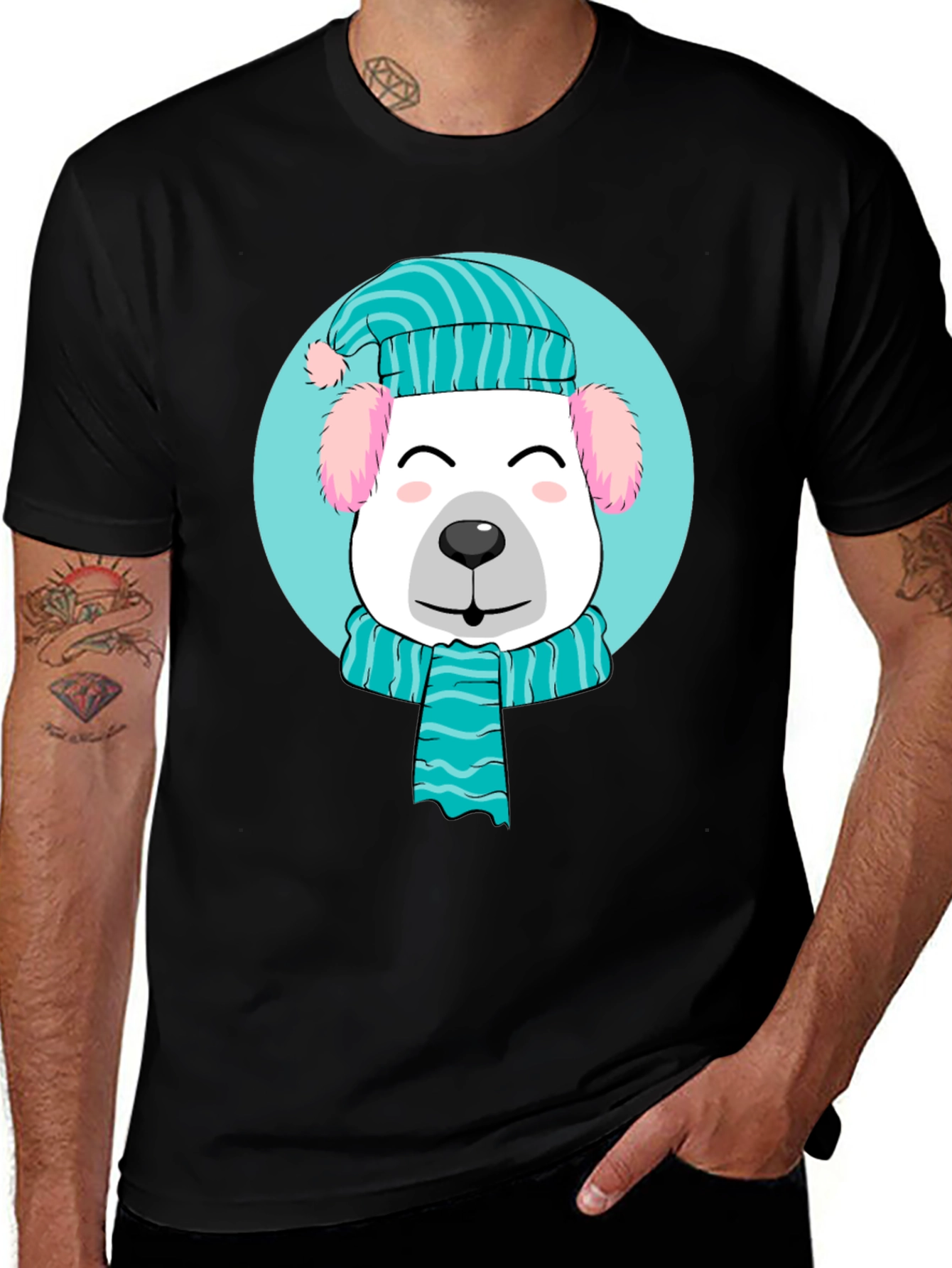 Winter Pup Graphic Tee - Cute Holiday Style!