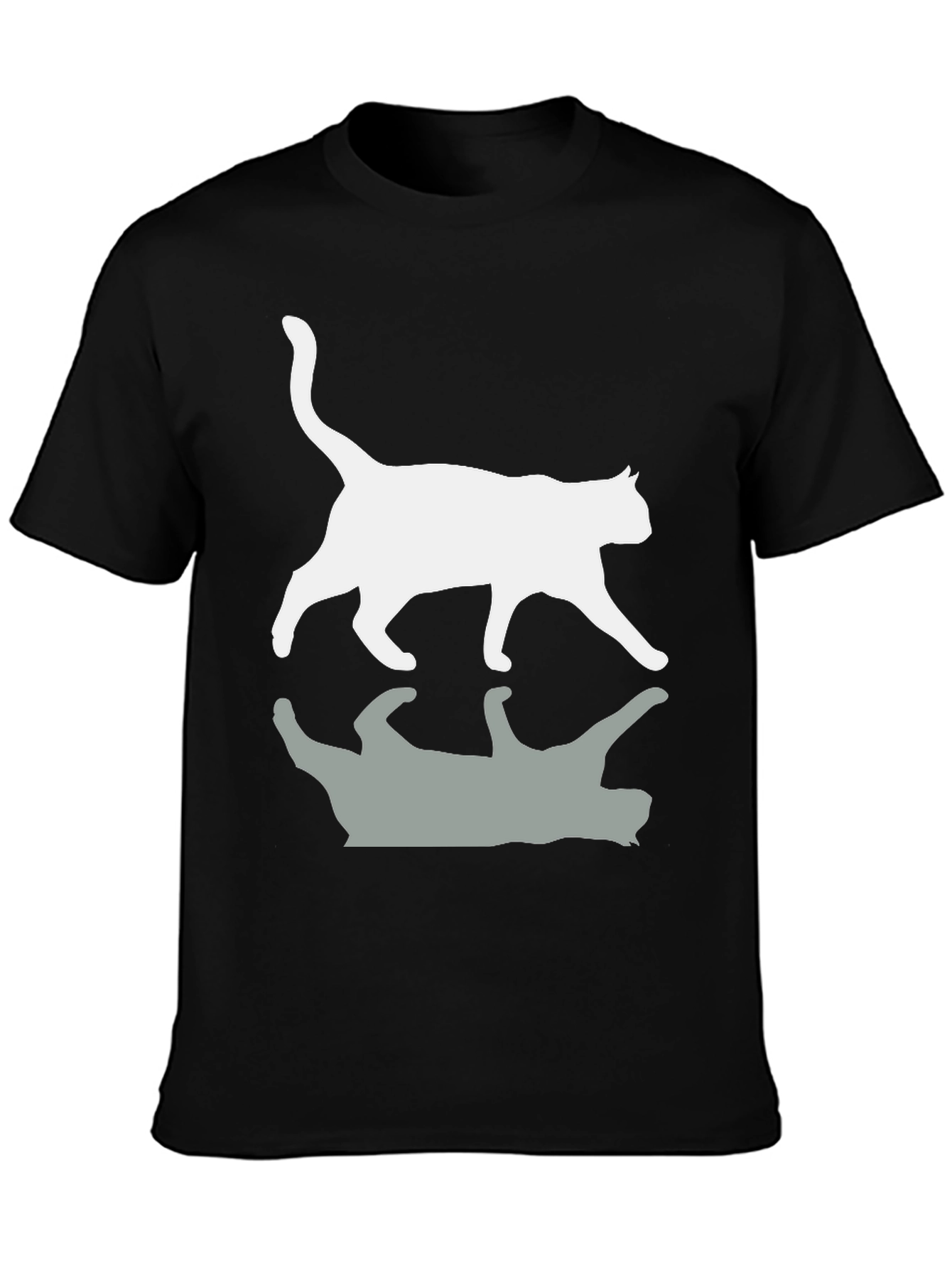 Cool Cat Reflection Graphic T-Shirt