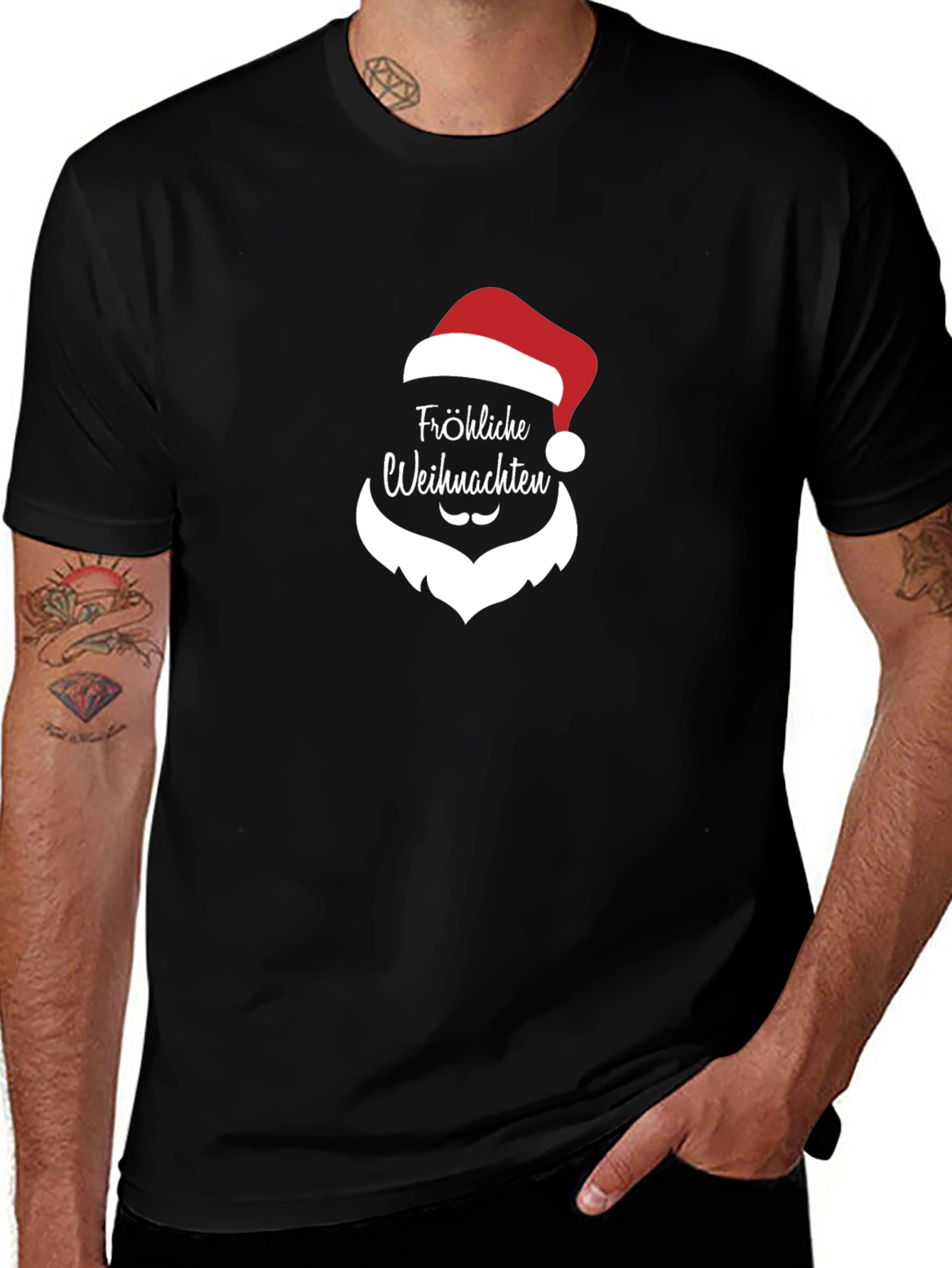Festive Christmas T-Shirt - Fröhliche Weihnachten
