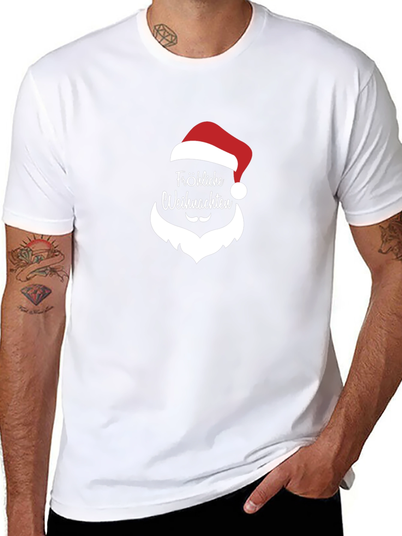 Festive Christmas T-Shirt - Fröhliche Weihnachten