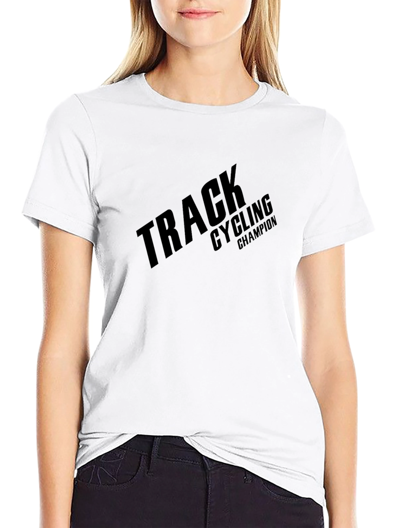 Track Cycling Champion Graphic Tee - Black