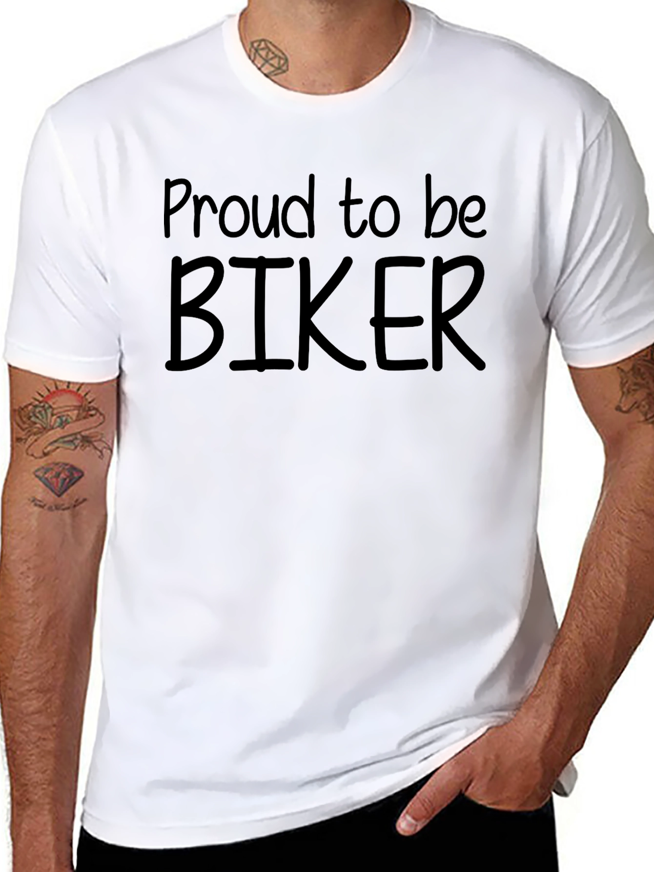 Proud Biker T-Shirt - Black Graphic Tee