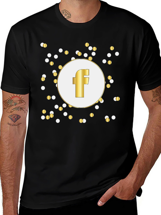 Gold F Logo Black T-Shirt