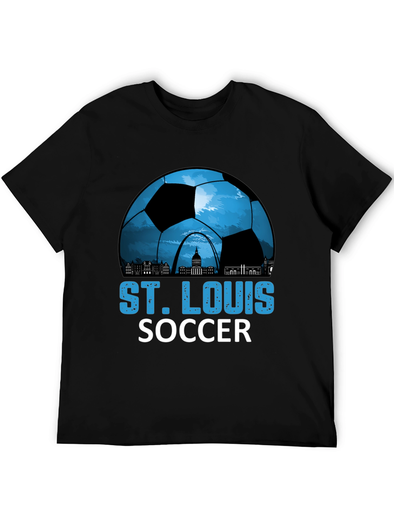 St. Louis Soccer T-Shirt - City Skyline Design