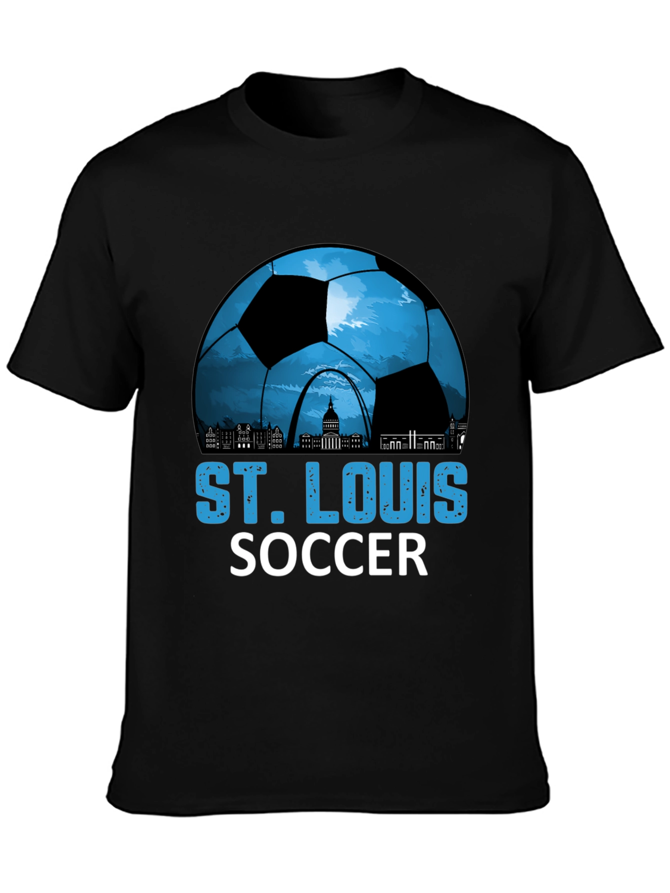St. Louis Soccer T-Shirt - City Skyline Design