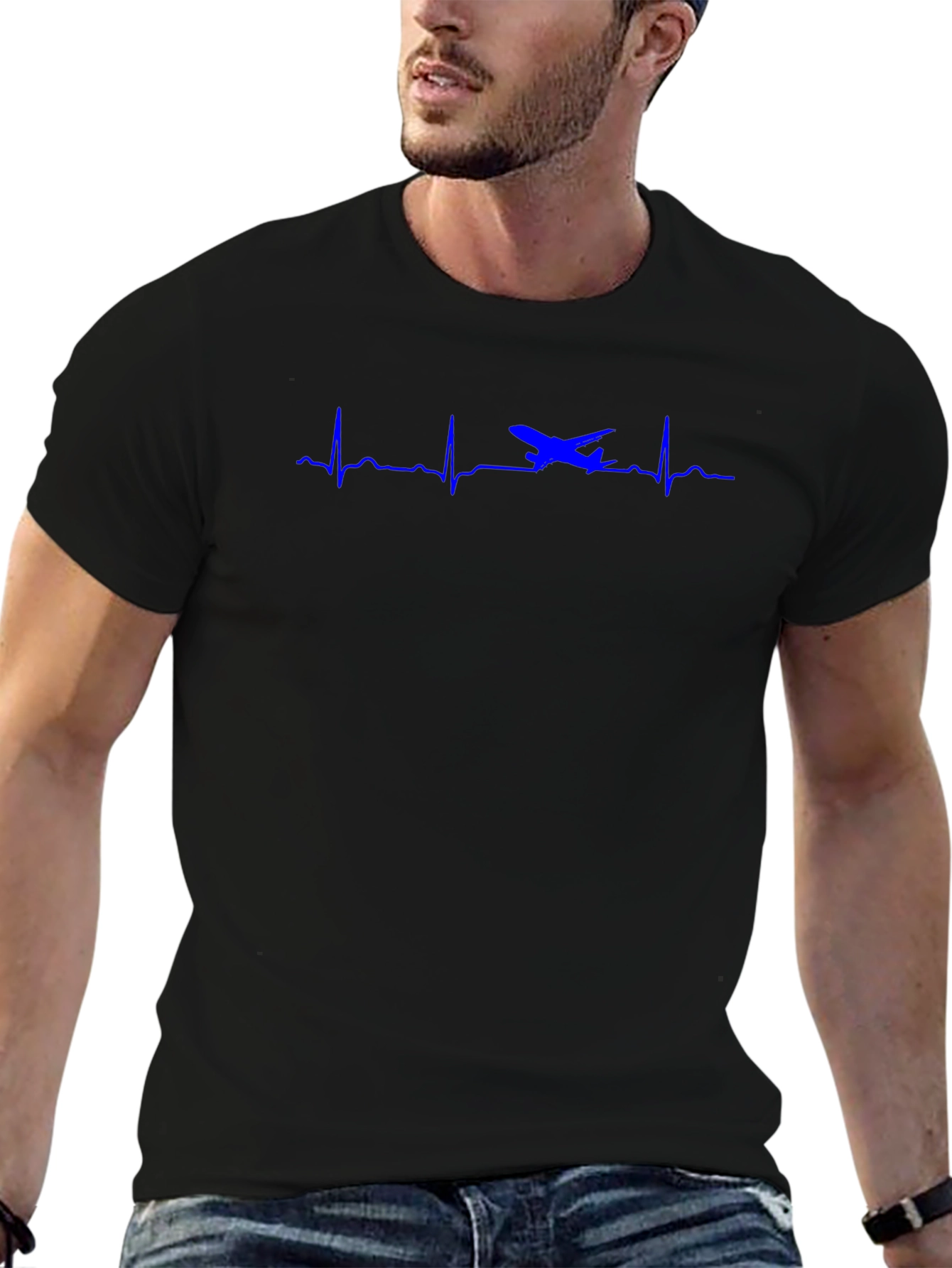 Pilot Heartbeat T-Shirt - Aviation Lover Tee