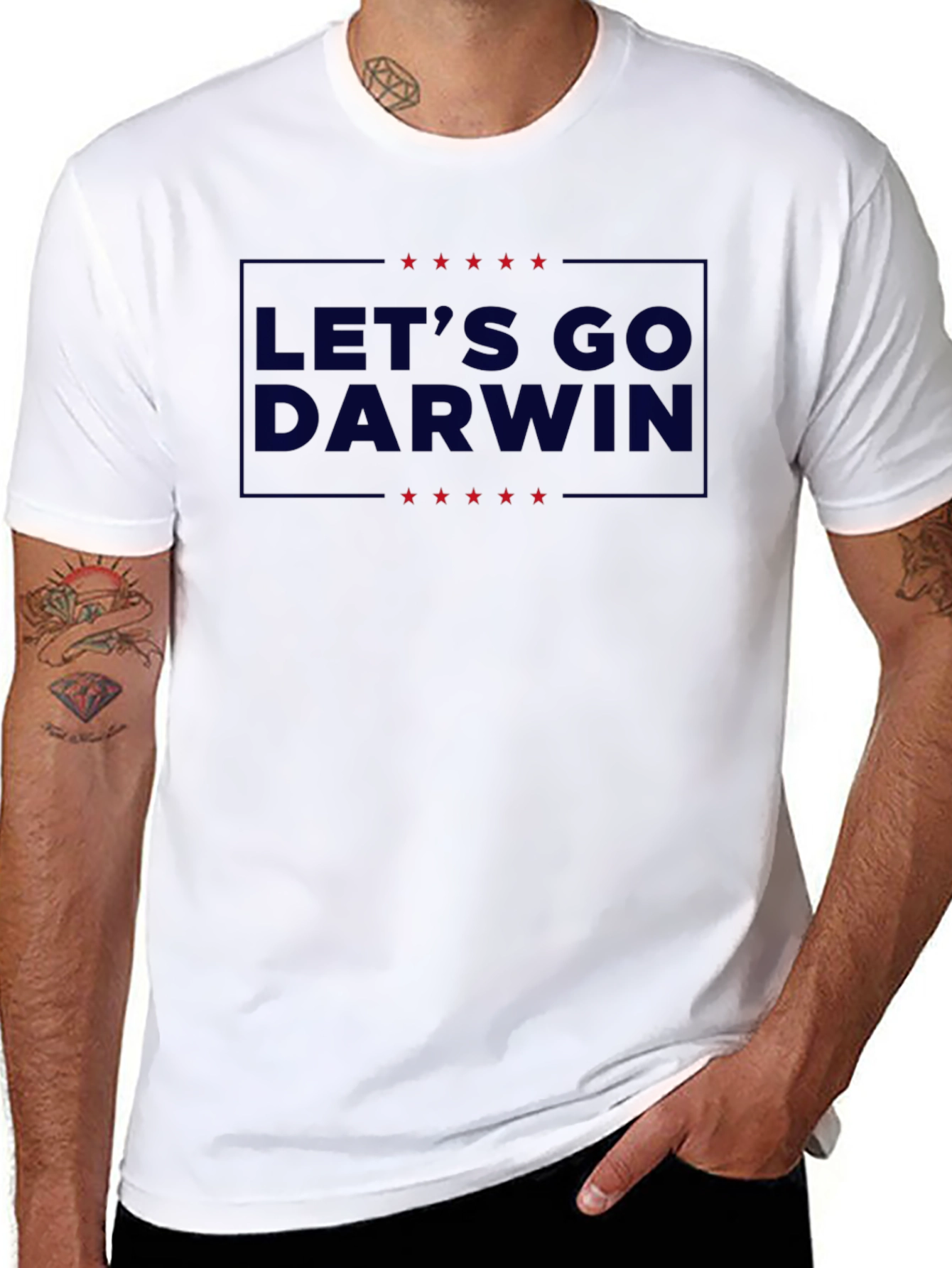 Lets Go Darwin Graphic Tee - Black Crew Neck