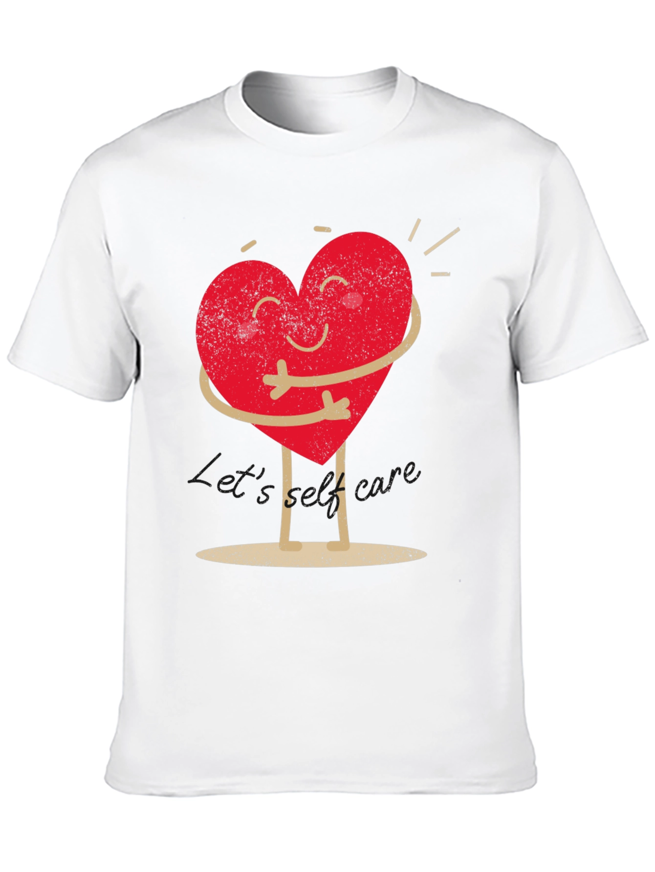 Heart Hug Graphic T-Shirt - Black Casual Wear