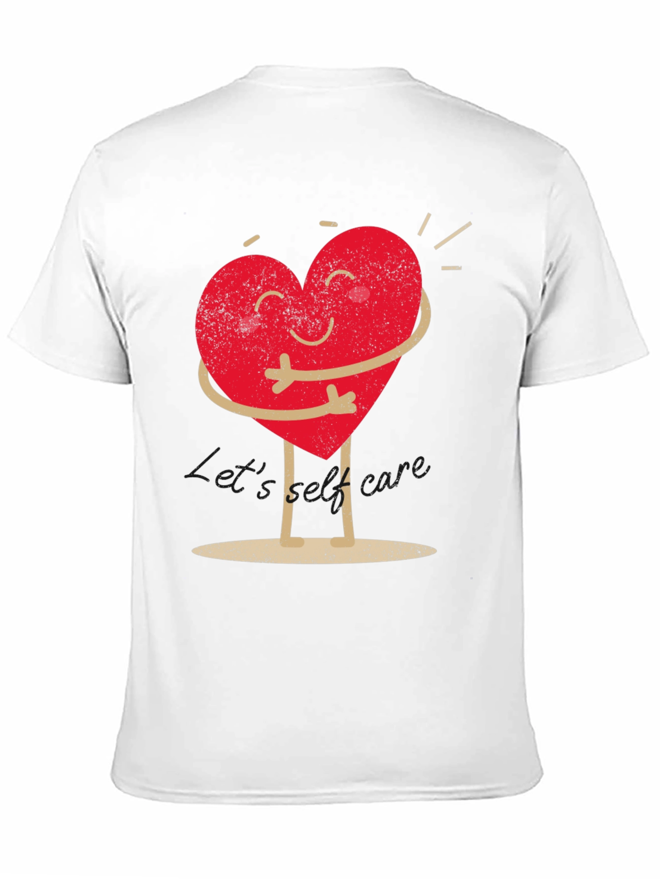 Heart Hug Graphic T-Shirt - Black Casual Wear