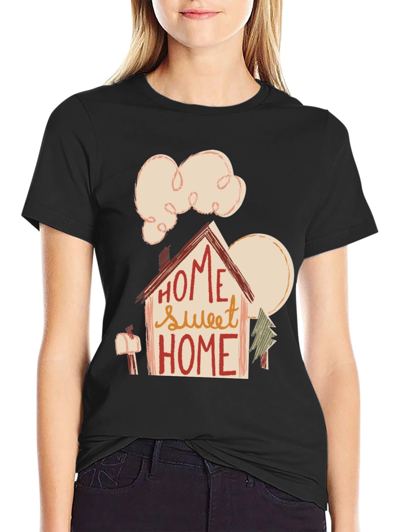 Home Sweet Home Graphic T-Shirt - Cozy Style