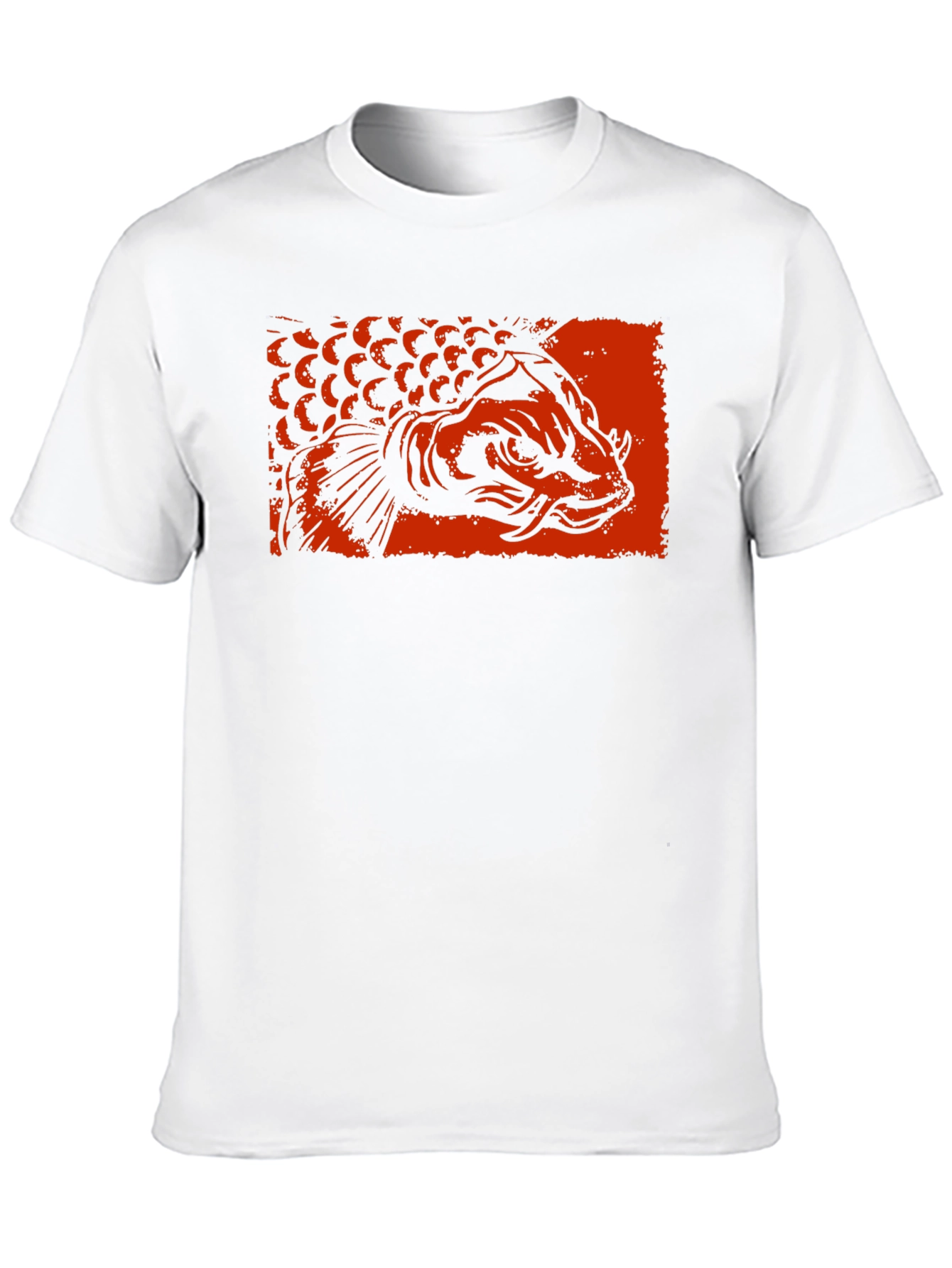 Koi Fish Graphic Tee - Black Cotton T-Shirt