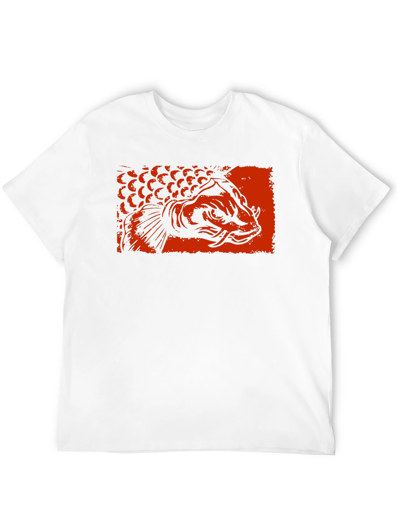 Koi Fish Graphic Tee - Black Cotton T-Shirt