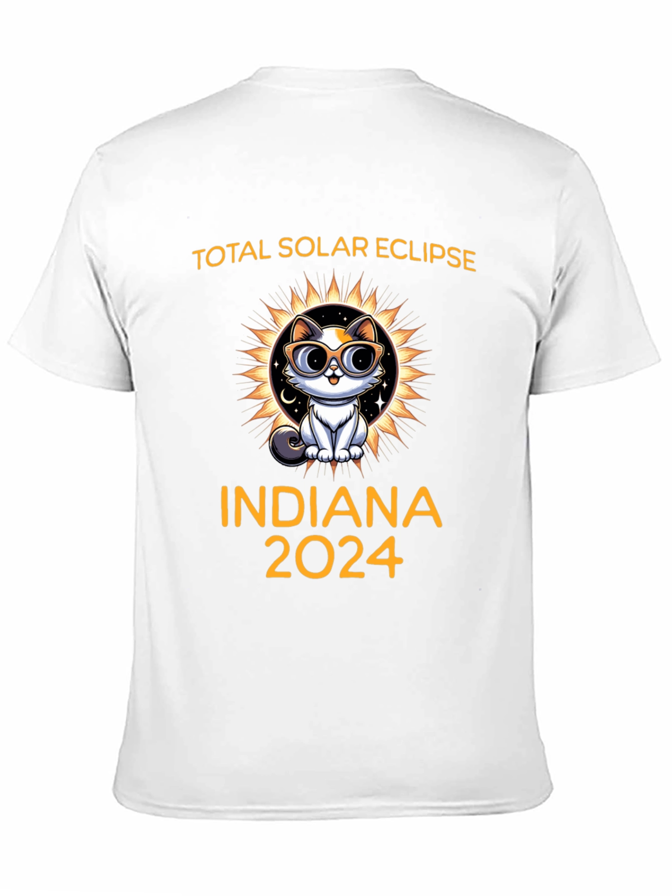 Total Solar Eclipse Indiana 2024 Cat T-Shirt