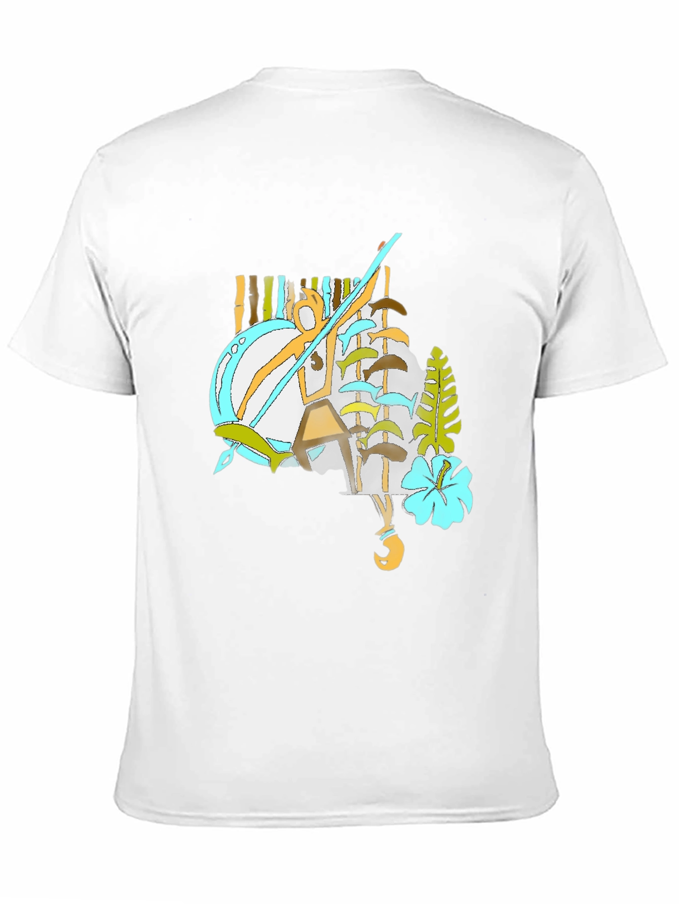 Tropical Graphic Tee - Black Casual Style