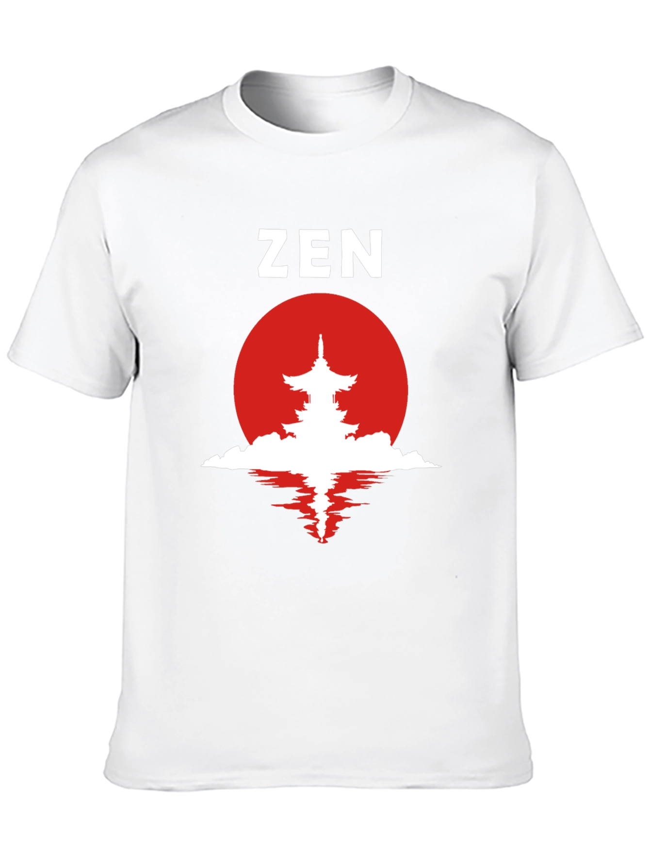 Zen Pagoda Graphic Tee - Black Cotton T-Shirt