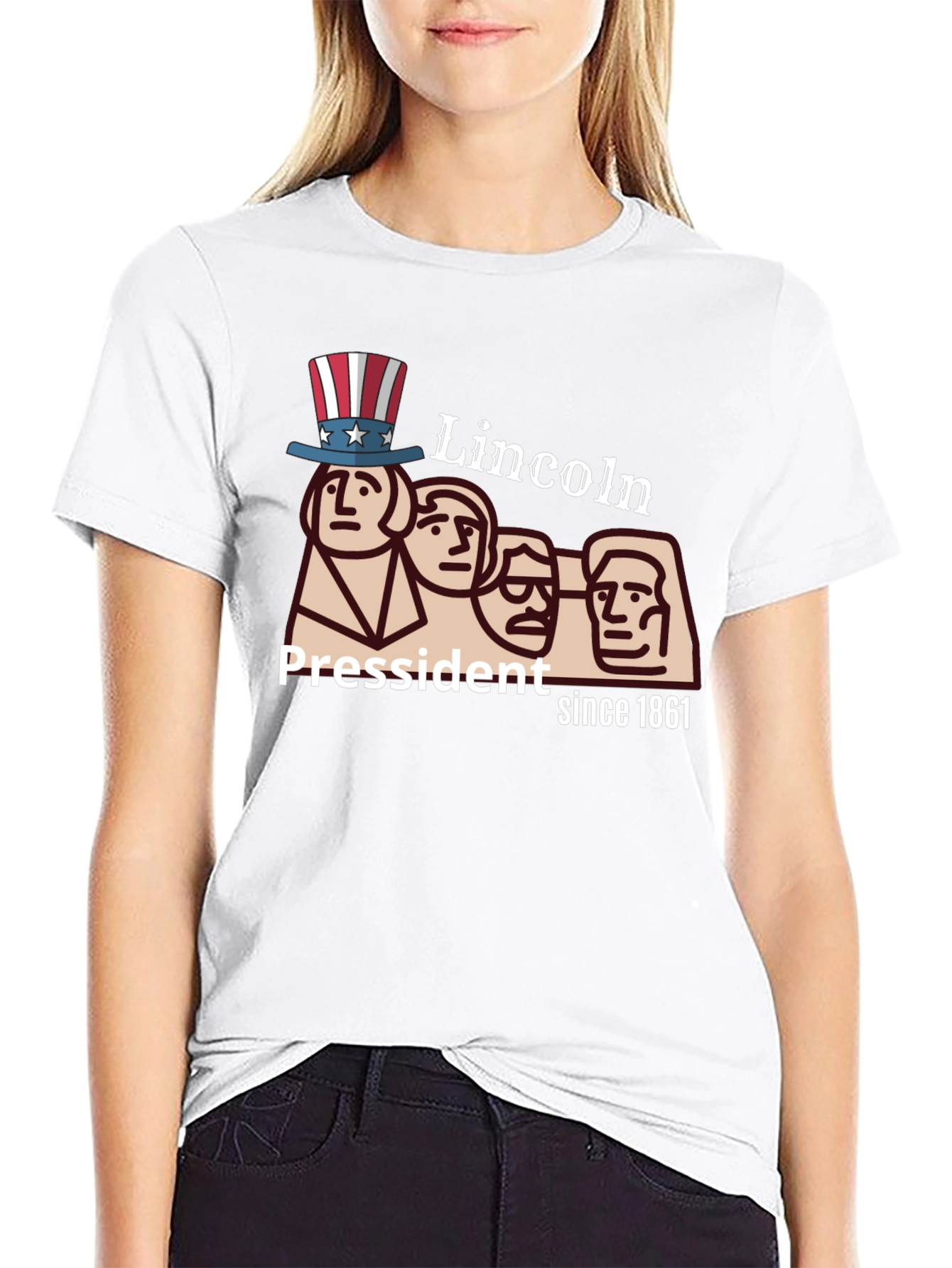 Lincoln President Since 1861 Mens Black T-Shirt